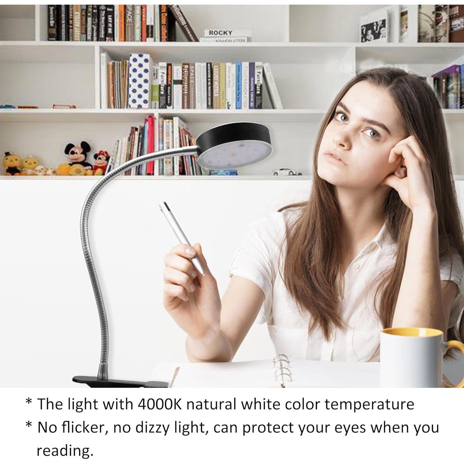 Lámpara de Abrazadera LED WaysPride con Cuello de Ganso 4000K