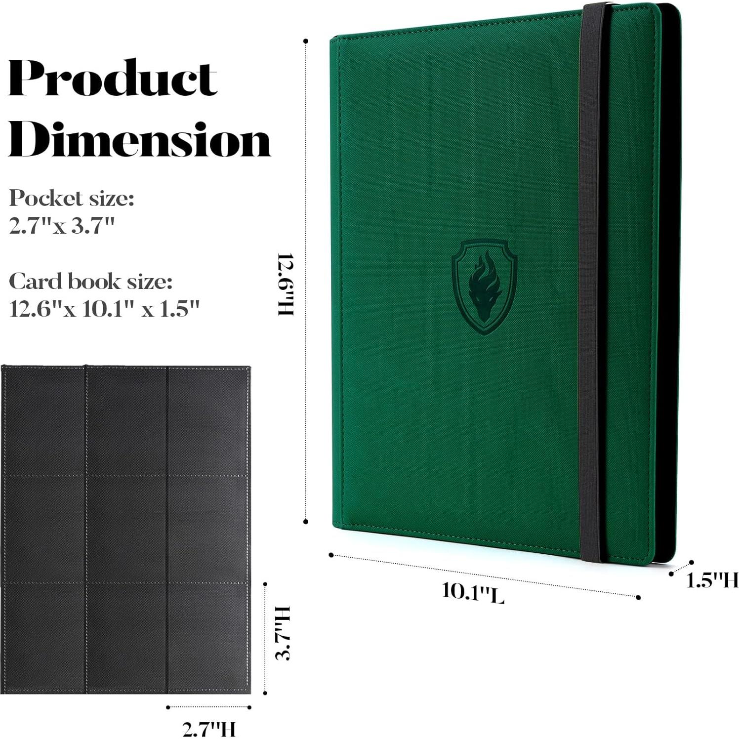 Carpeta de Tarjetas Fabmaker 360 Bolsillos Verde Oscuro