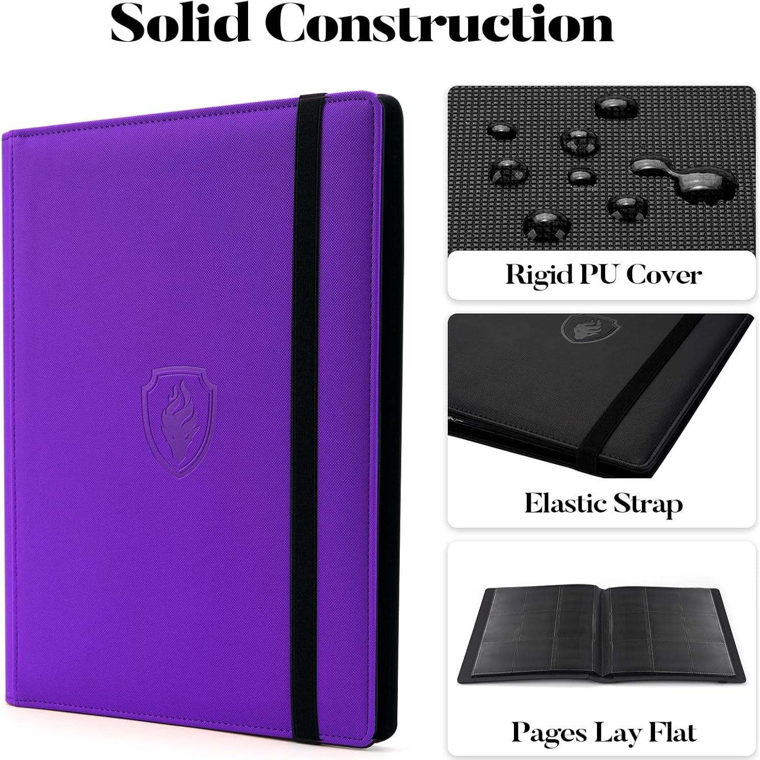 Carpeta de Tarjetas Fabmaker 360 Bolsillos Acolchada Púrpura