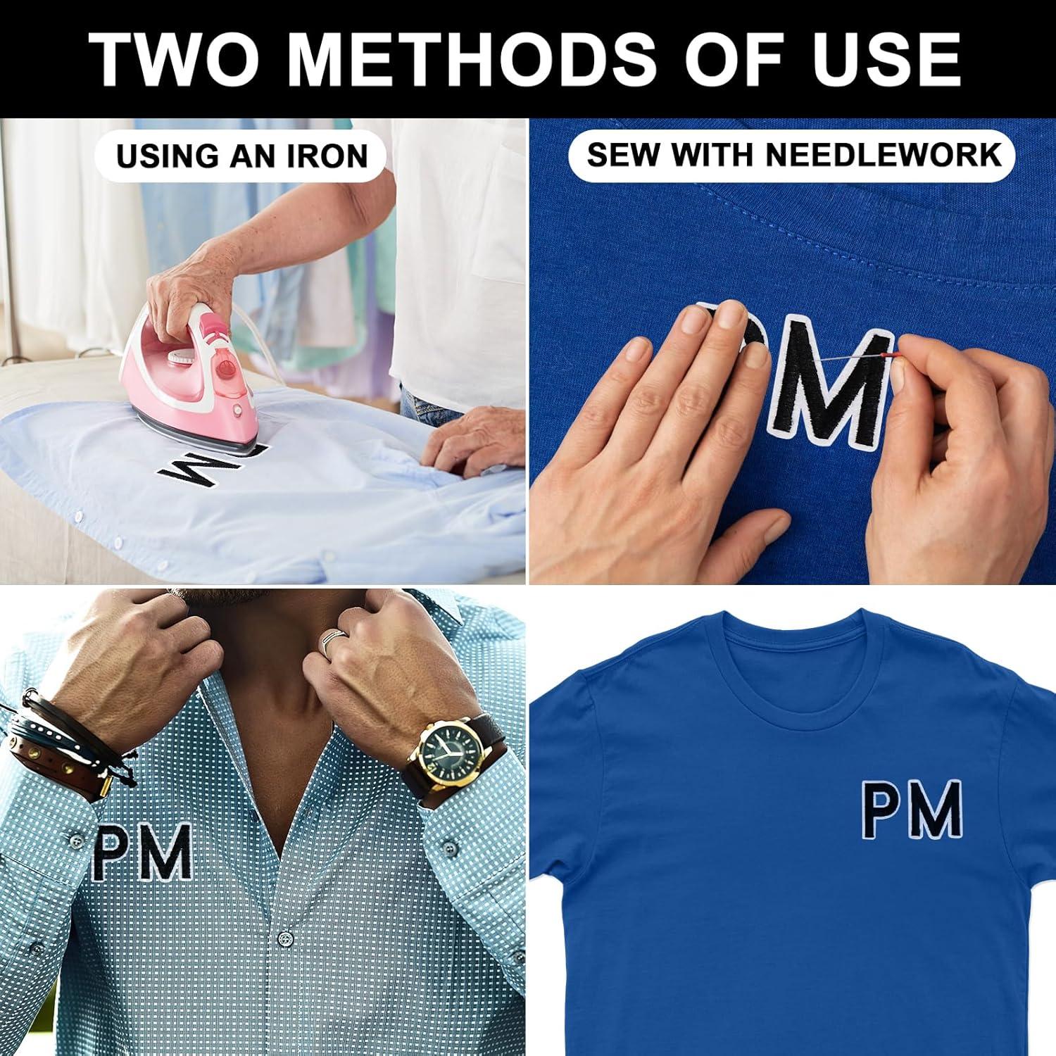 72 Piezas Parche de Letras y Números Anwenk Negro 4.3cm