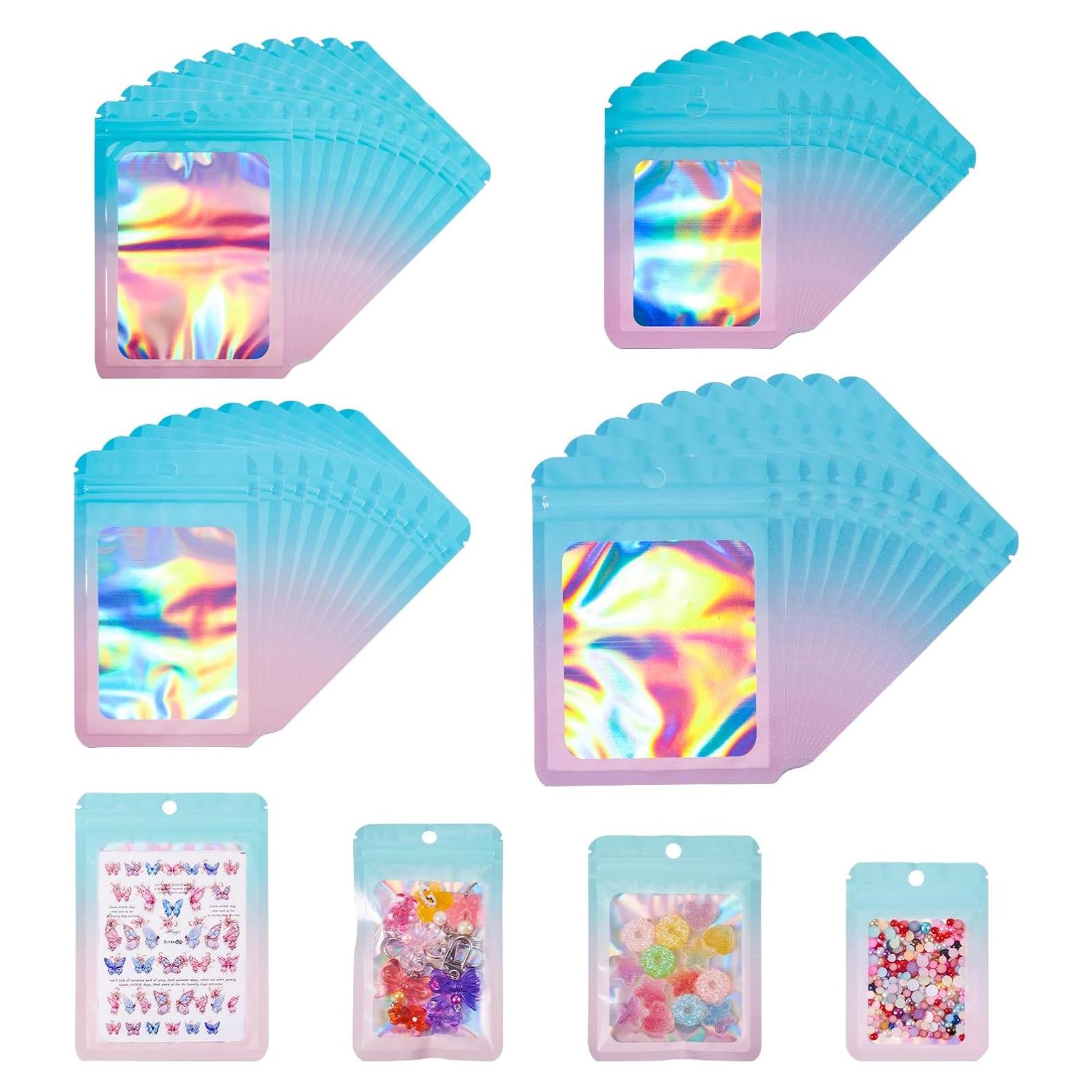 Bolsas Holográficas Mylar Fashewelry 40pcs Reutilizables 4 Tamaños