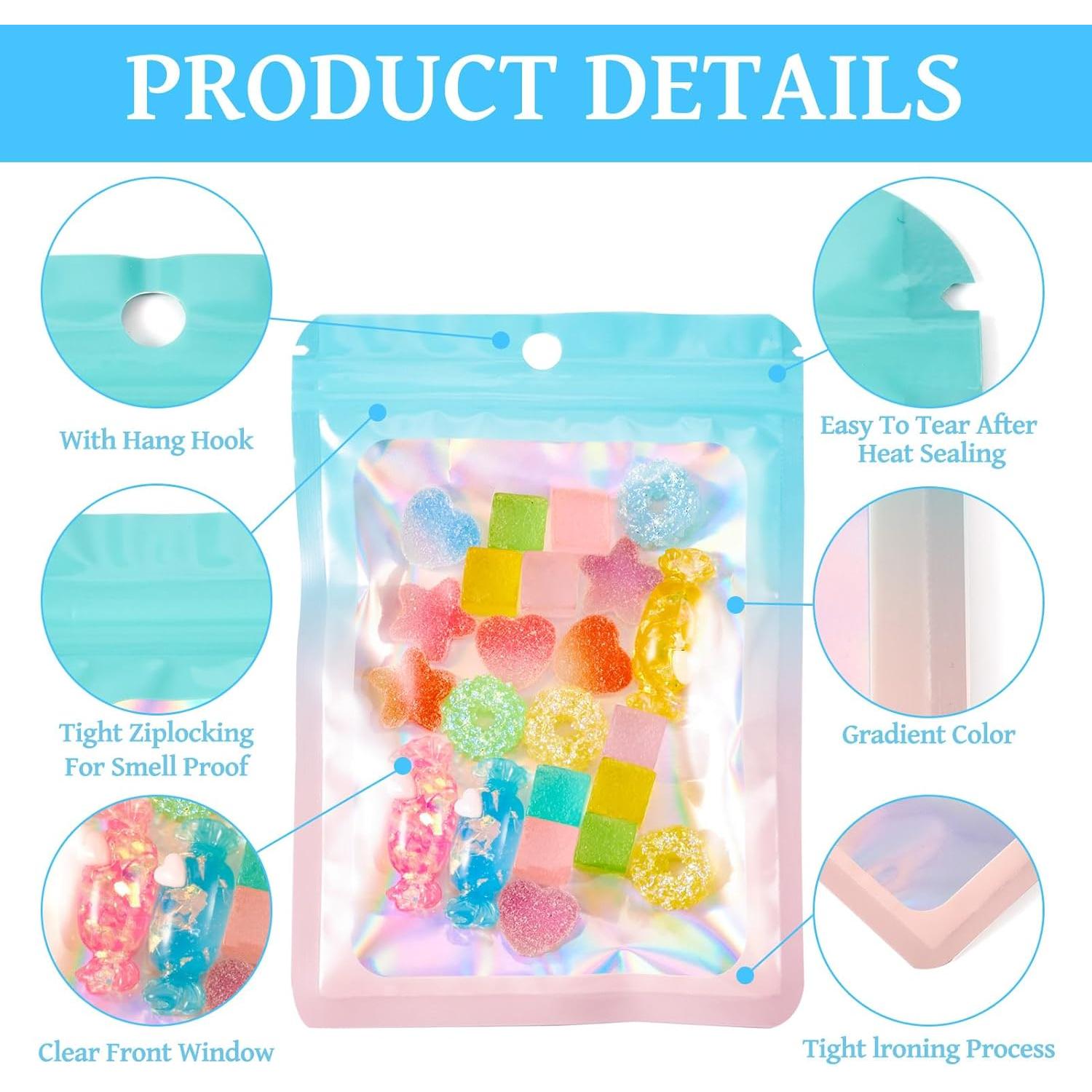 Bolsas Holográficas Mylar Fashewelry 40pcs Reutilizables 4 Tamaños