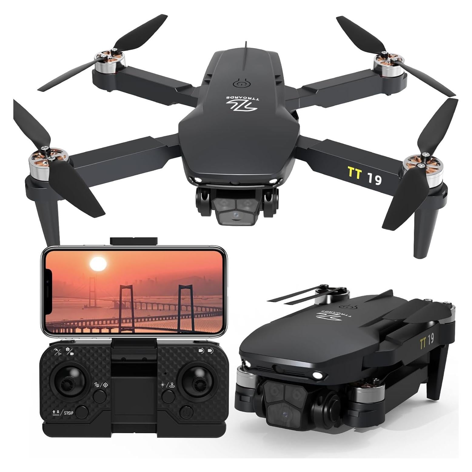Dron TTROARDS TT19 con cámara HD 1080P y plegable