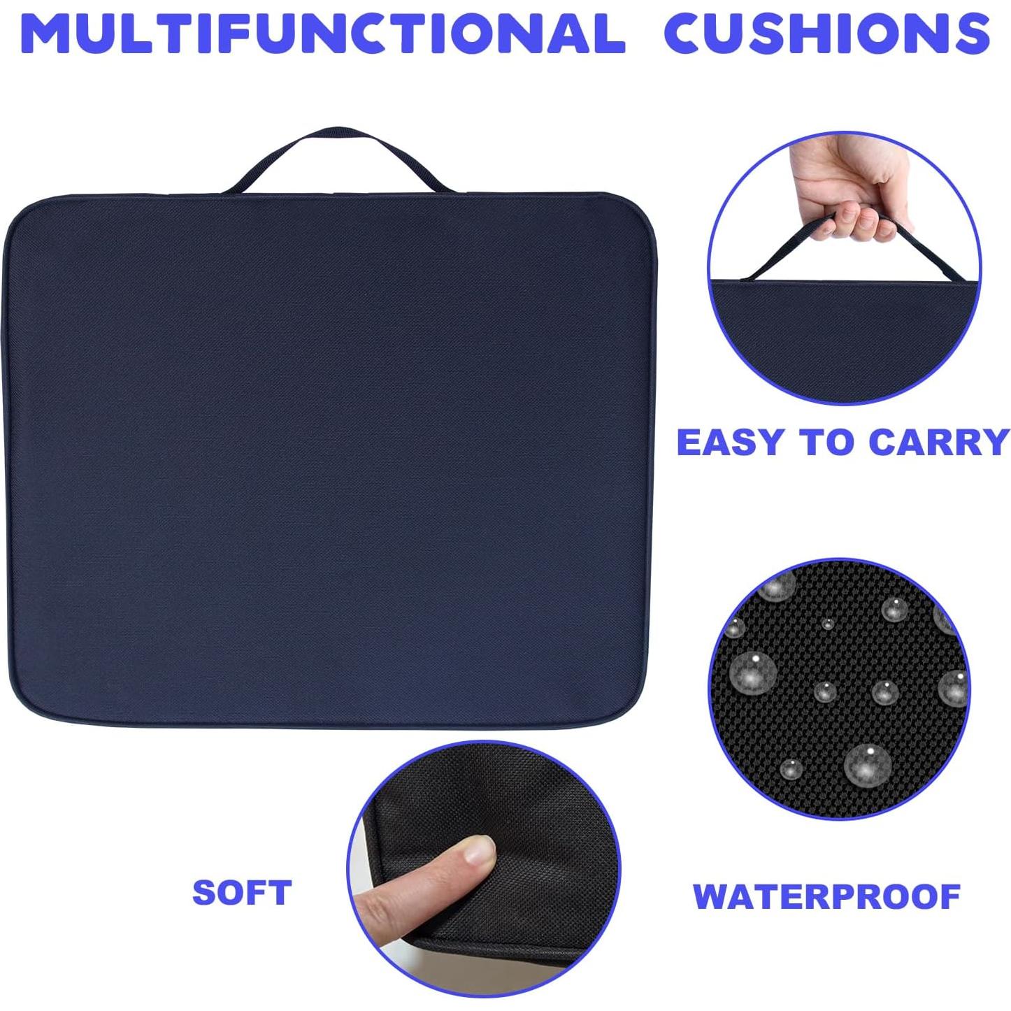 Cojín Negro KIMI HOUSE 42.2x34cm Impermeable Acolchado