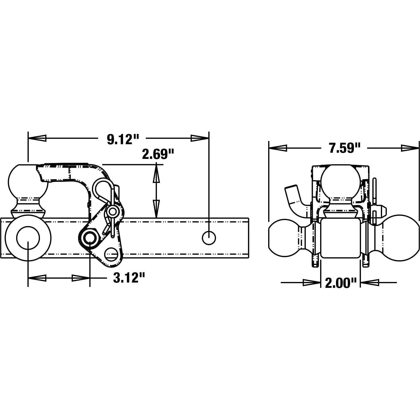 Enganche Tri-Bola para Camiones Productos de Compradores 4535 kg