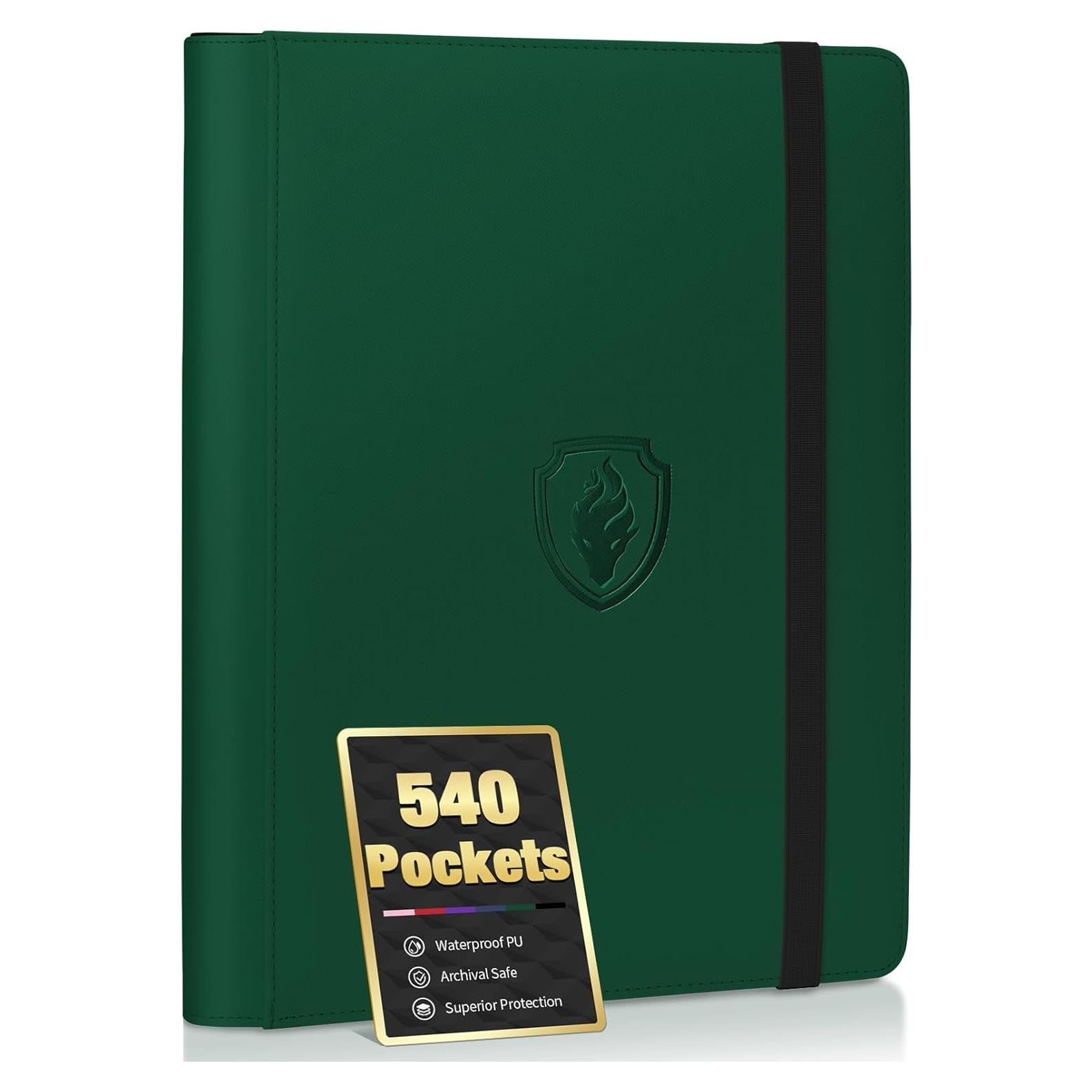 Carpeta de Cartas Fabmaker 540 Bolsillos Verde Oscuro