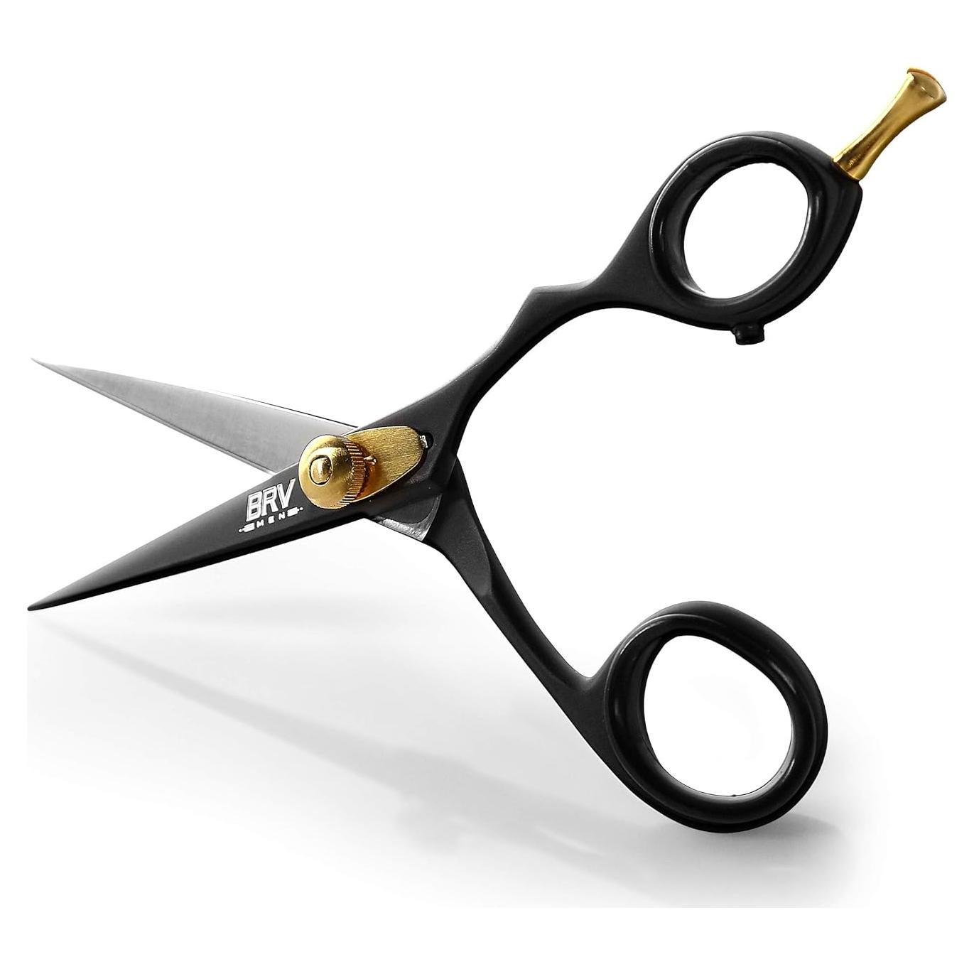 Tijeras Profesionales BRV MEN para Bigote y Barba - Negro