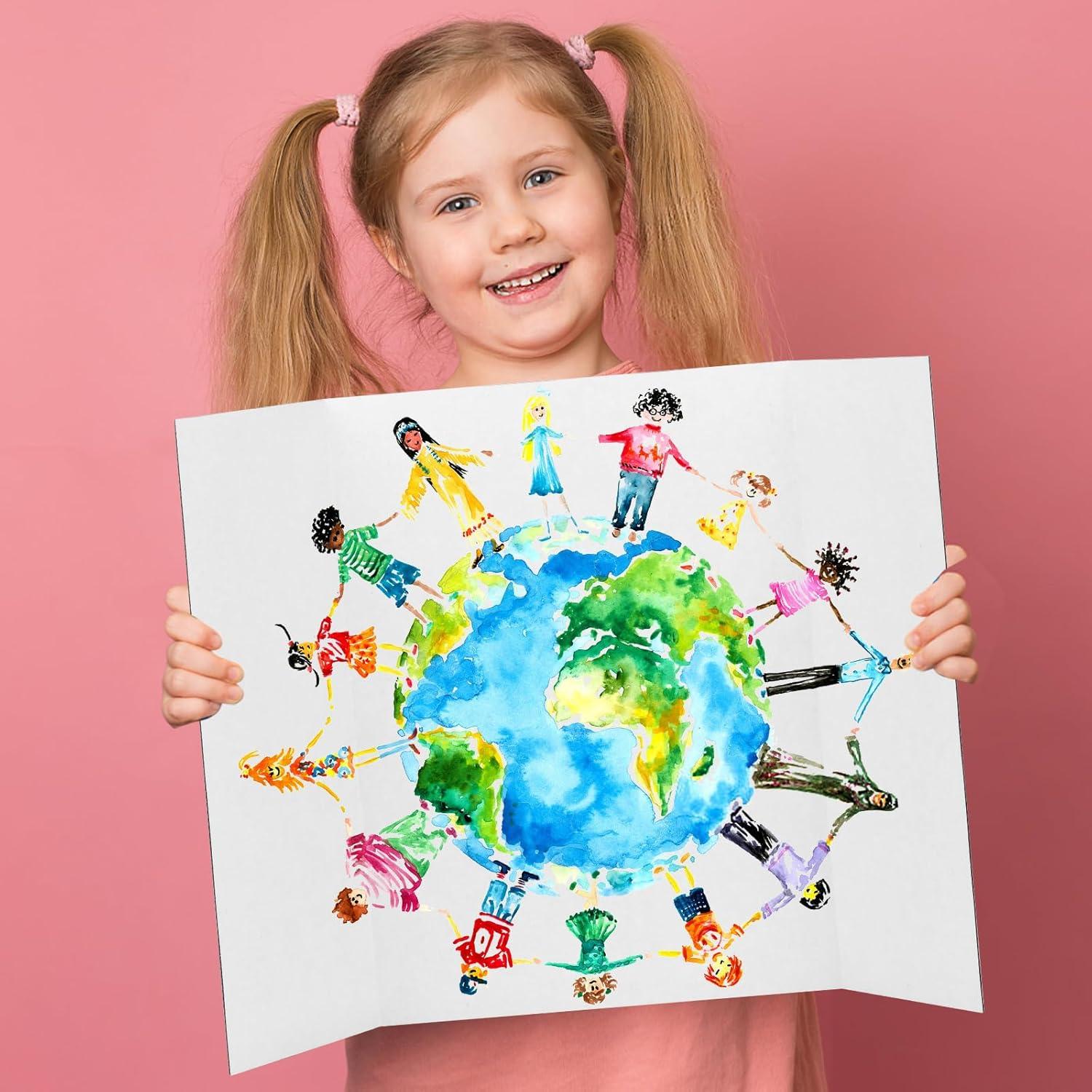 4 Tableros de Cartón Trifolio BXIHUR 54.6x35.6 cm con Accesorios