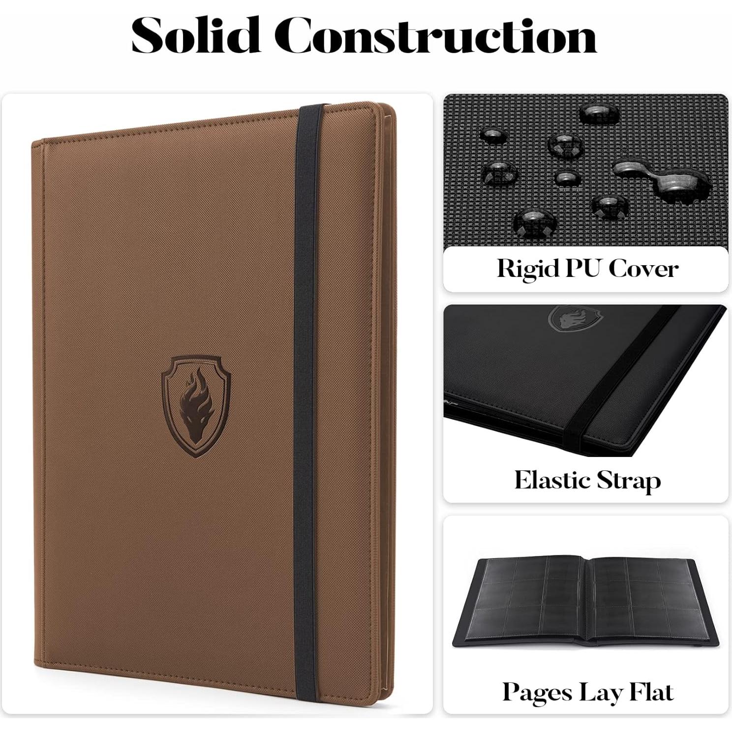 Carpeta de Tarjetas Fabmaker 360 Bolsillos Marrón