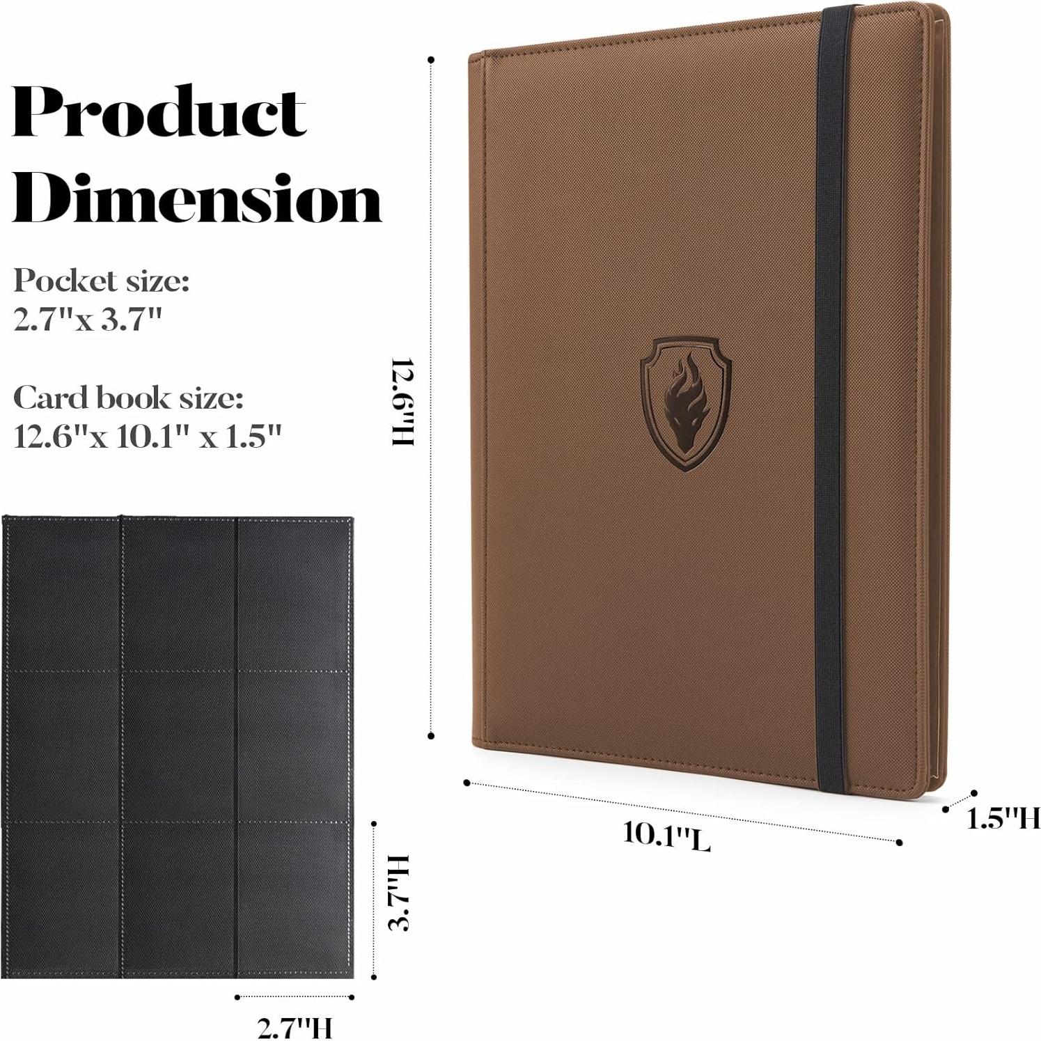 Carpeta de Tarjetas Fabmaker 360 Bolsillos Marrón