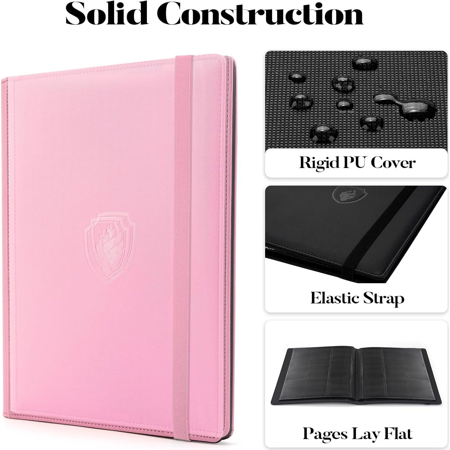 Carpeta de Cartas Fabmaker Rosa 360 Bolsillos Acolchada