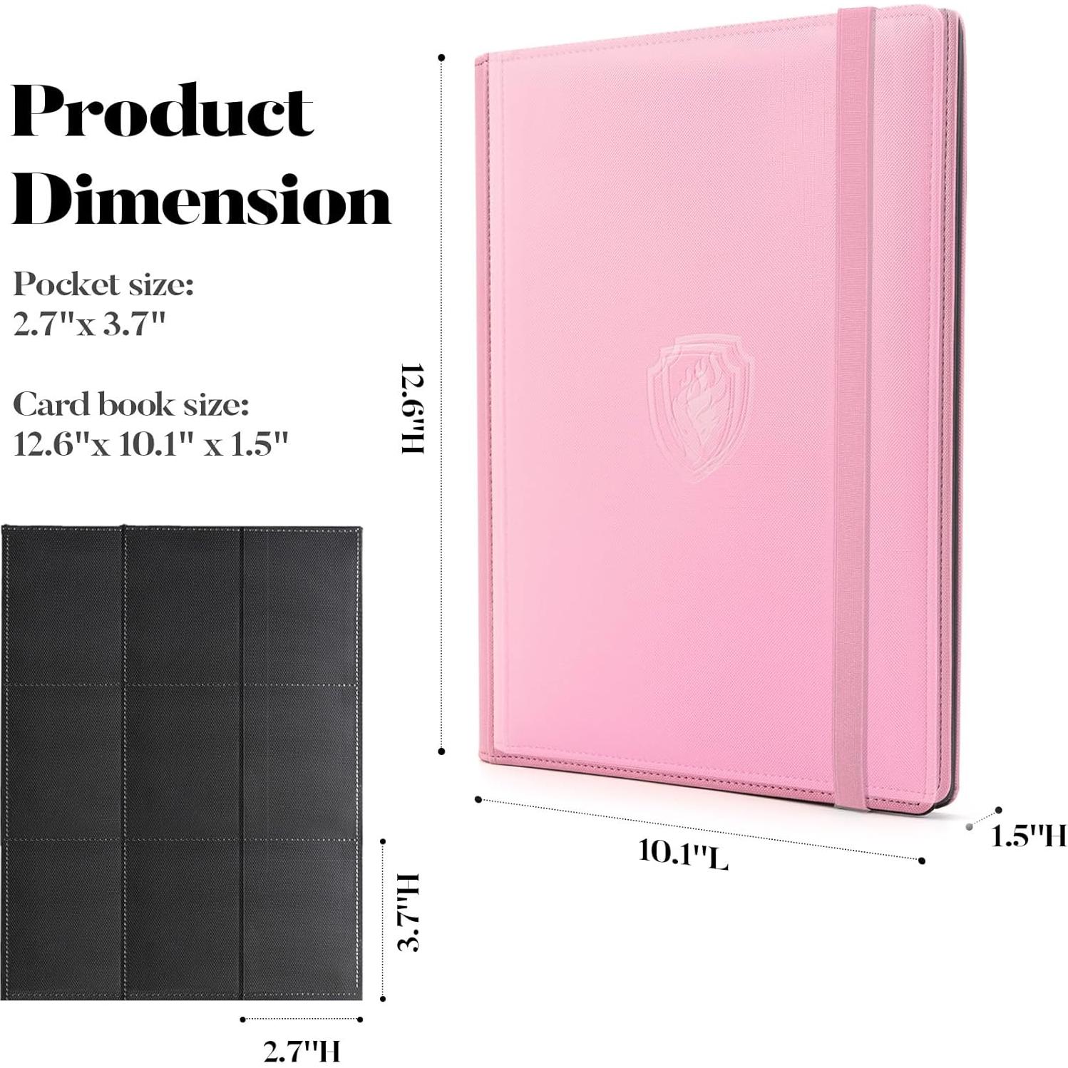 Carpeta de Cartas Fabmaker Rosa 360 Bolsillos Acolchada