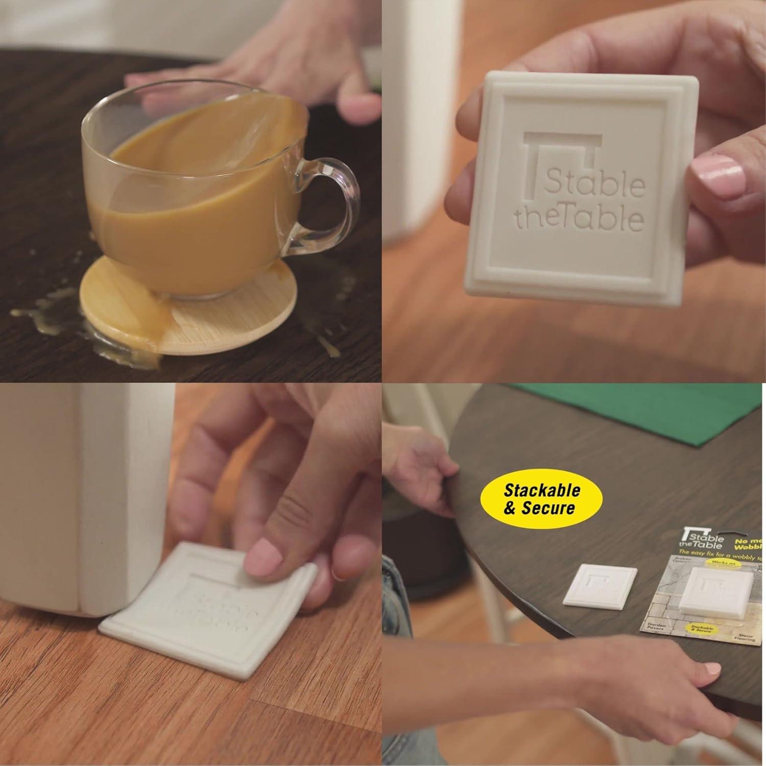 Estabilizador de Mesa Redondo Negro - Paquete de 6 - Antideslizante