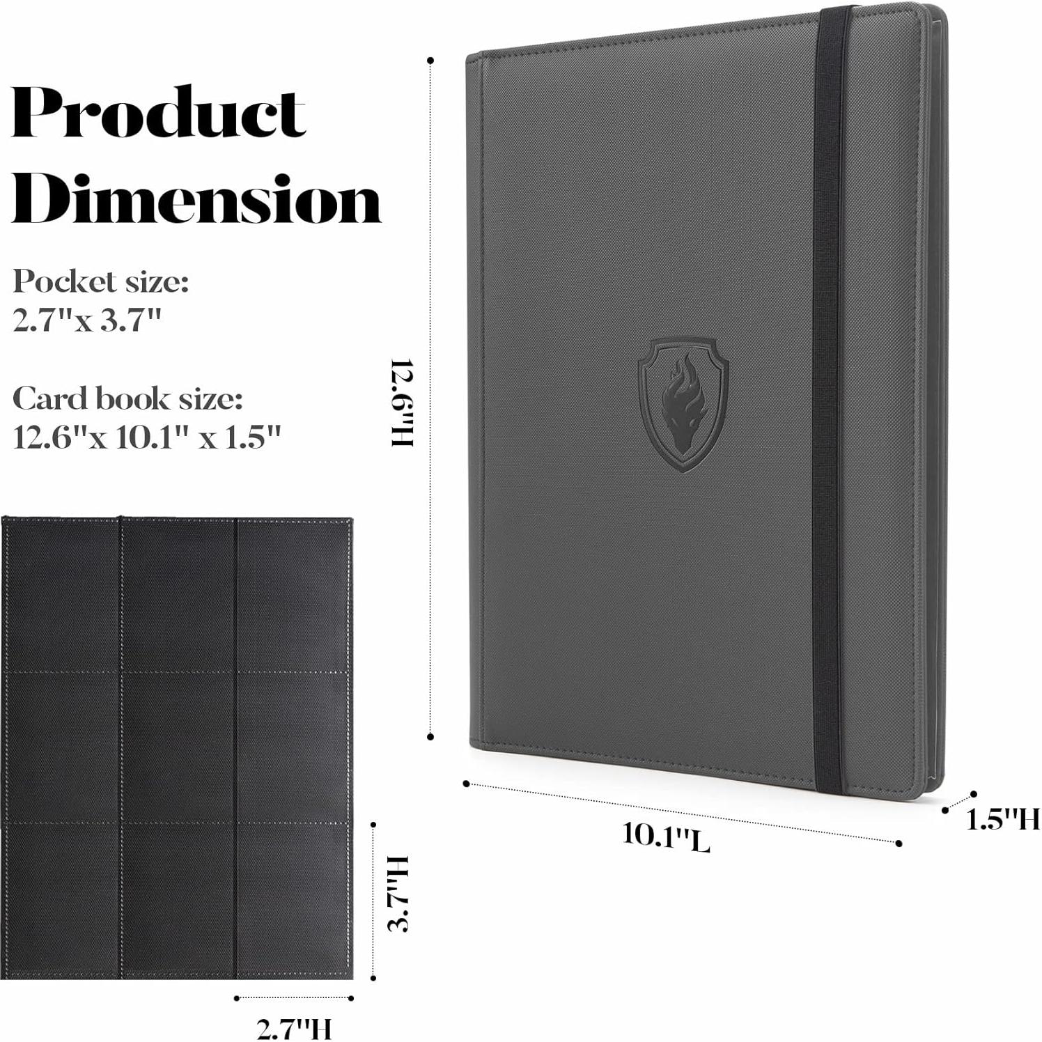 Carpeta de Cartas Fabmaker 360 Bolsillos Gris Premium