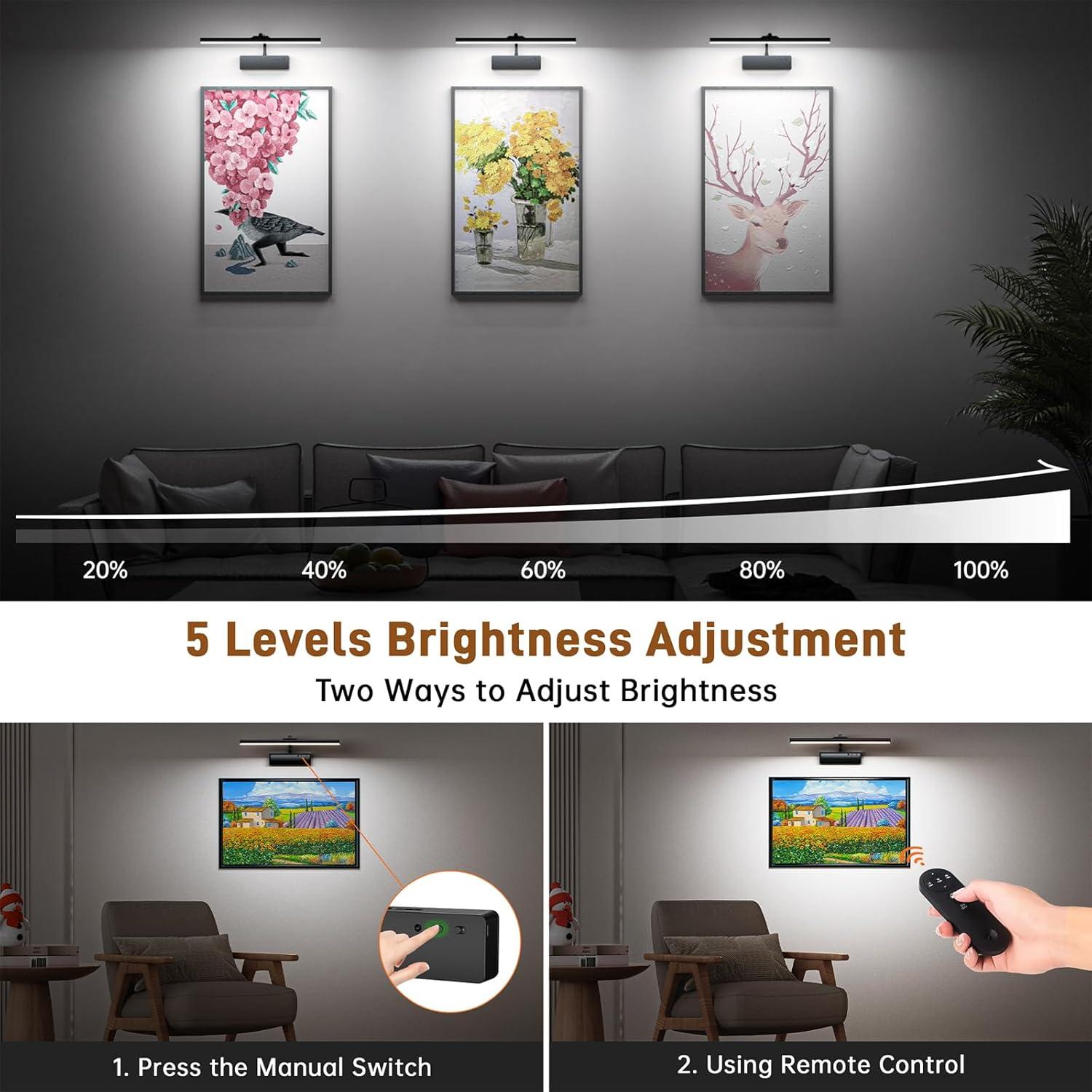 Luz de Imagen Inalámbrica Racokky 39cm Recargable con Control Remoto