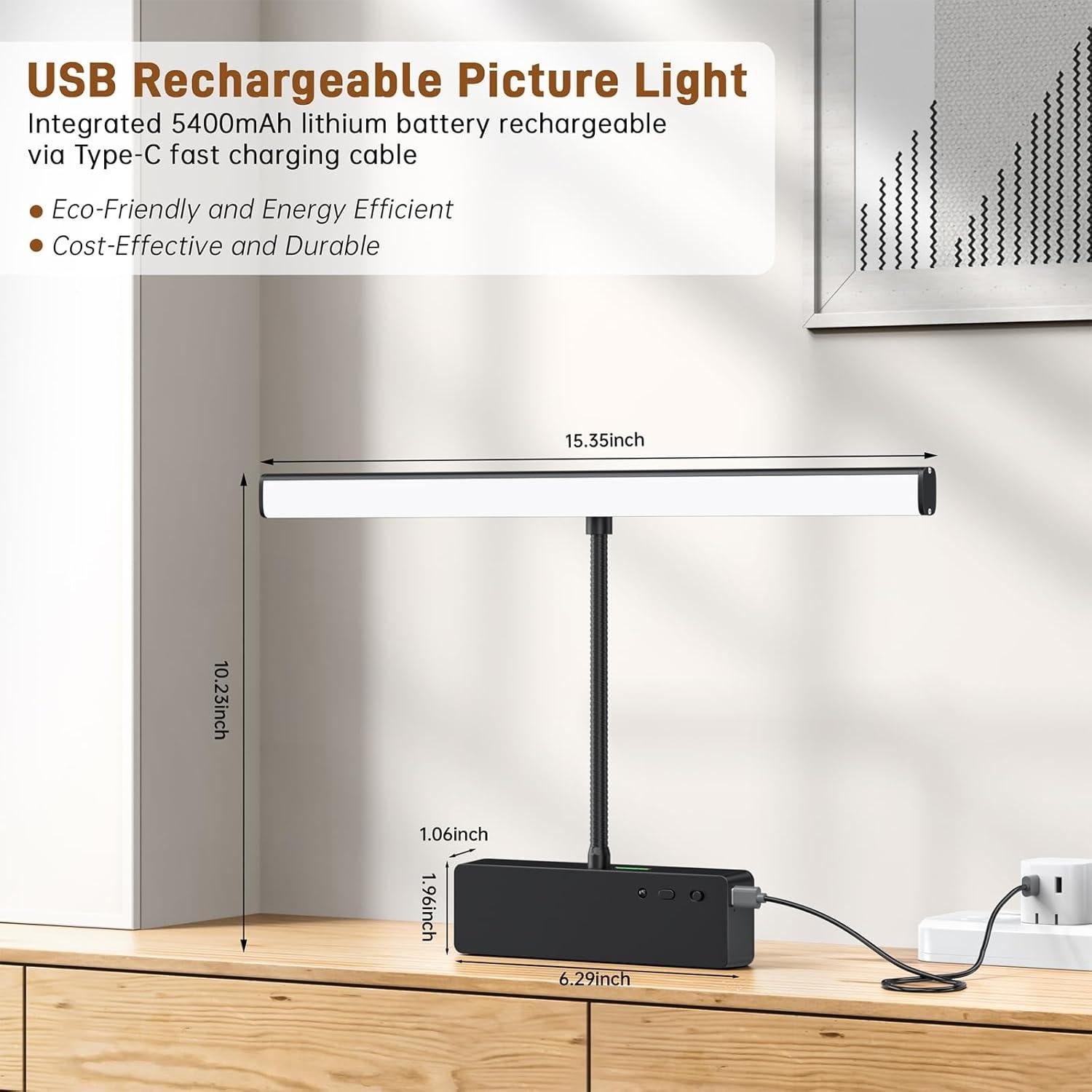 Luz de Imagen Inalámbrica Racokky 39cm Recargable con Control Remoto