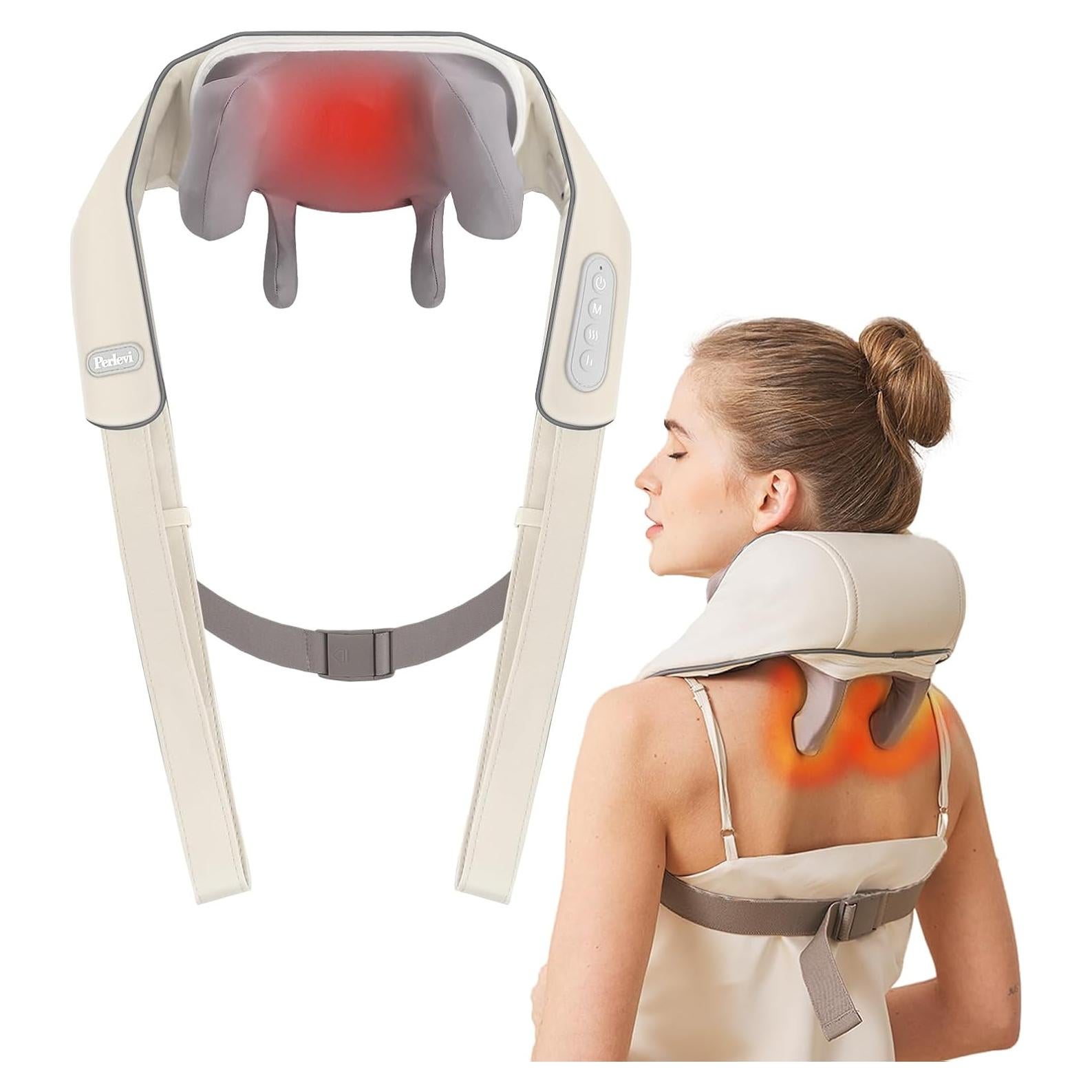 Masajeador de Cuello PERLEVI N27A con Calor y Amasado 1.15kg