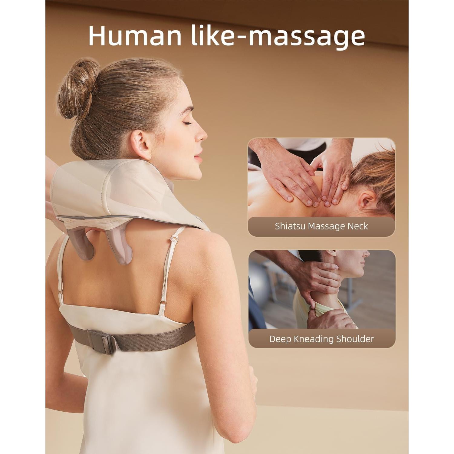 Masajeador de Cuello PERLEVI N27A con Calor y Amasado 1.15kg