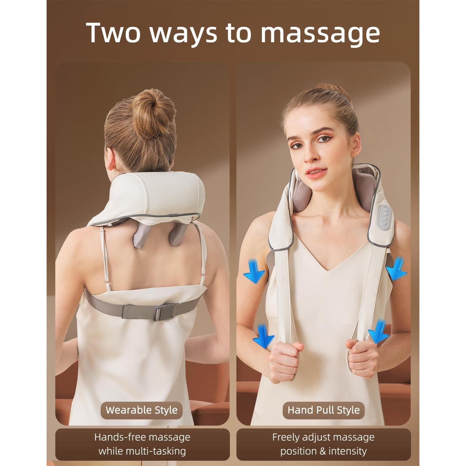 Masajeador de Cuello PERLEVI N27A con Calor y Amasado 1.15kg