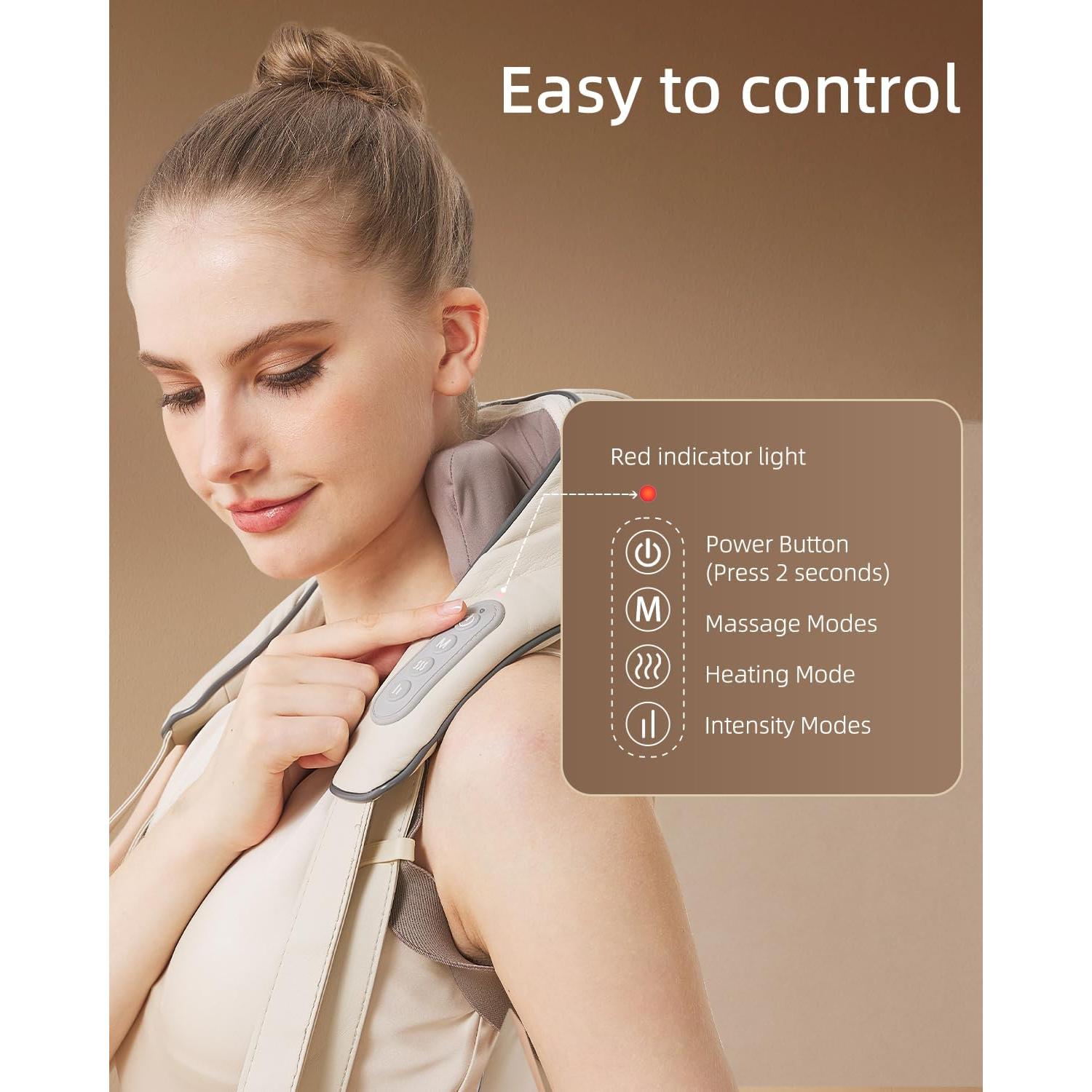 Masajeador de Cuello PERLEVI N27A con Calor y Amasado 1.15kg