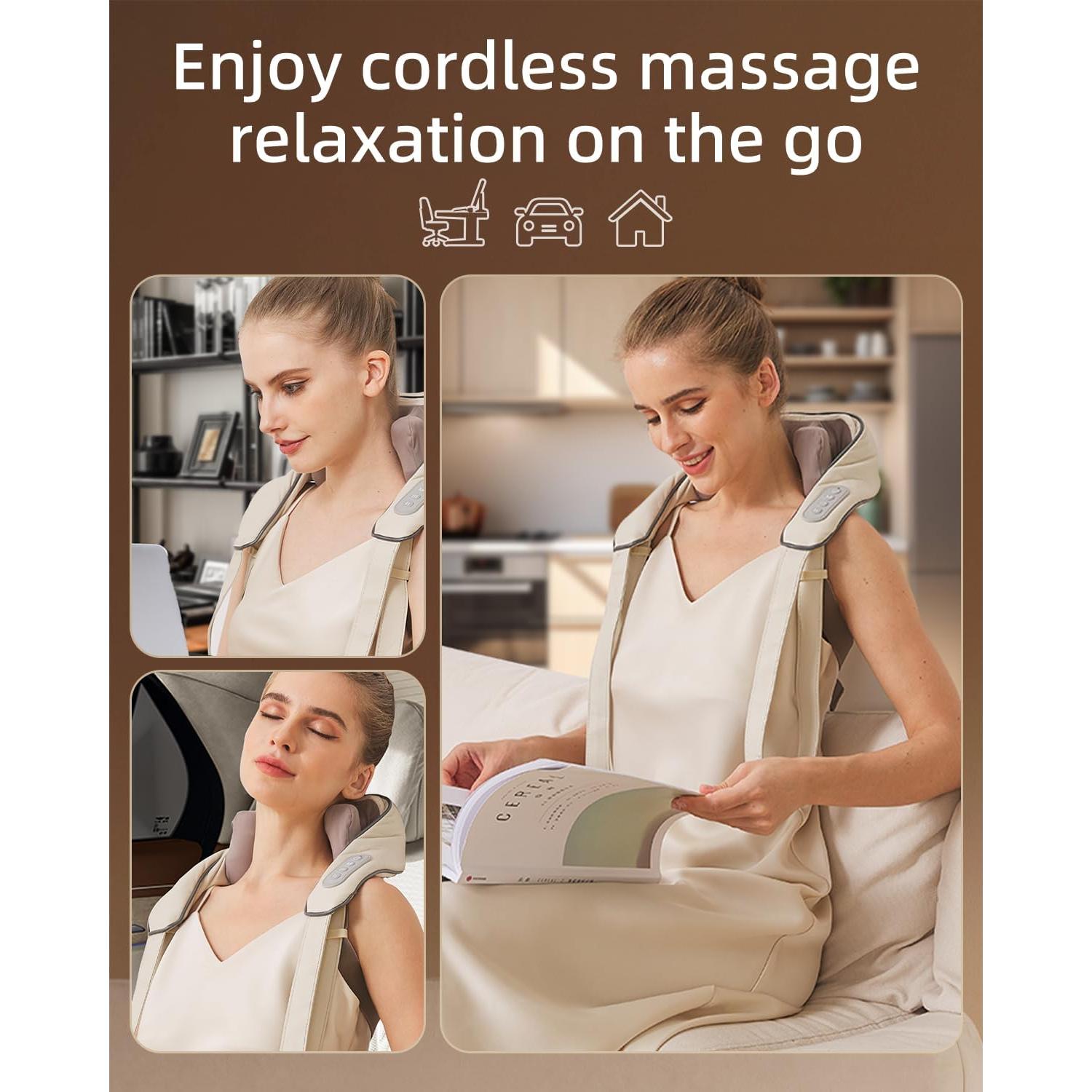 Masajeador de Cuello PERLEVI N27A con Calor y Amasado 1.15kg