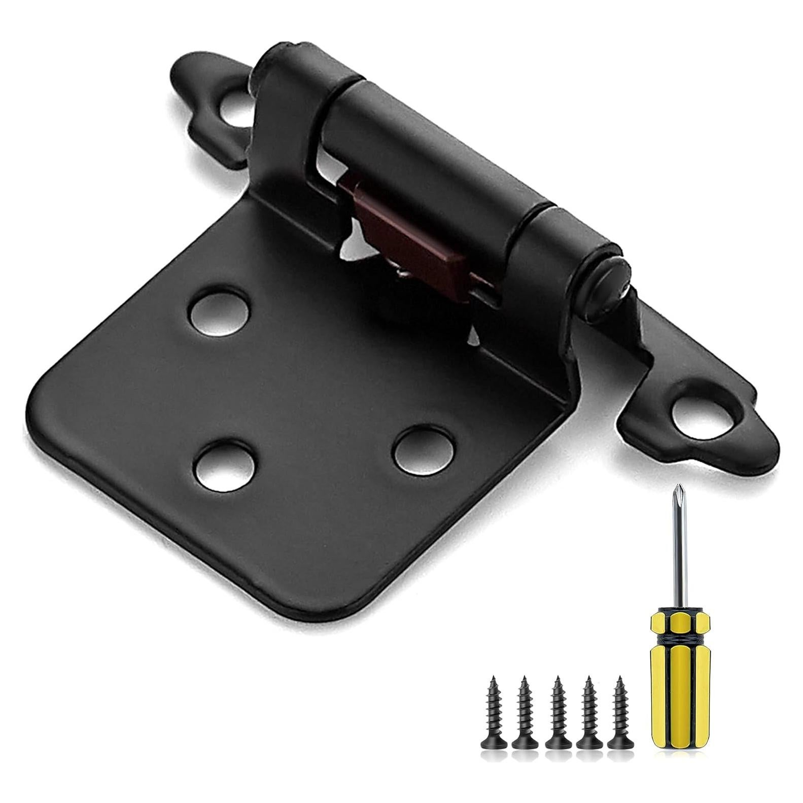 Bisagras de Puerta de Gabinete Ravinte 1/2" Negro Automáticas