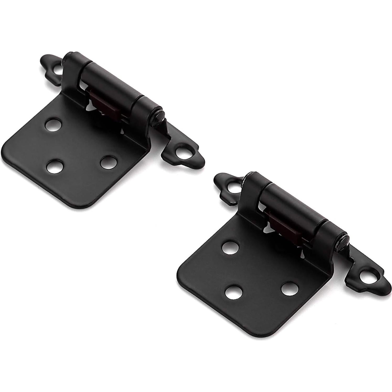 Bisagras de Puerta de Gabinete Ravinte 1/2" Negro Automáticas