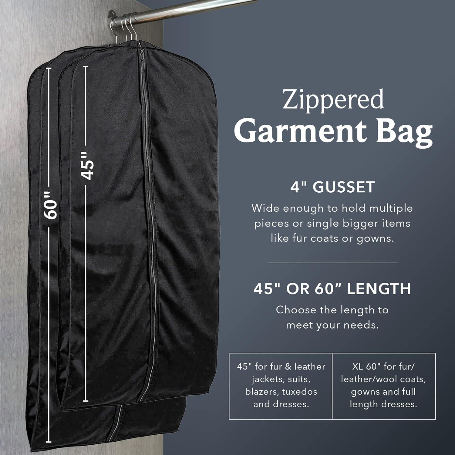 Bolsa de Ropa TUVAINC 45" Algodón Negro para Viajar