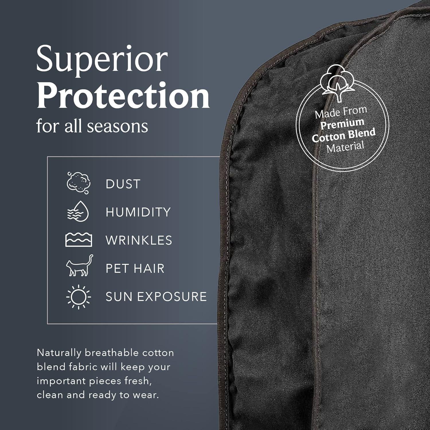 Bolsa de Ropa TUVAINC 45" Algodón Negro para Viajar