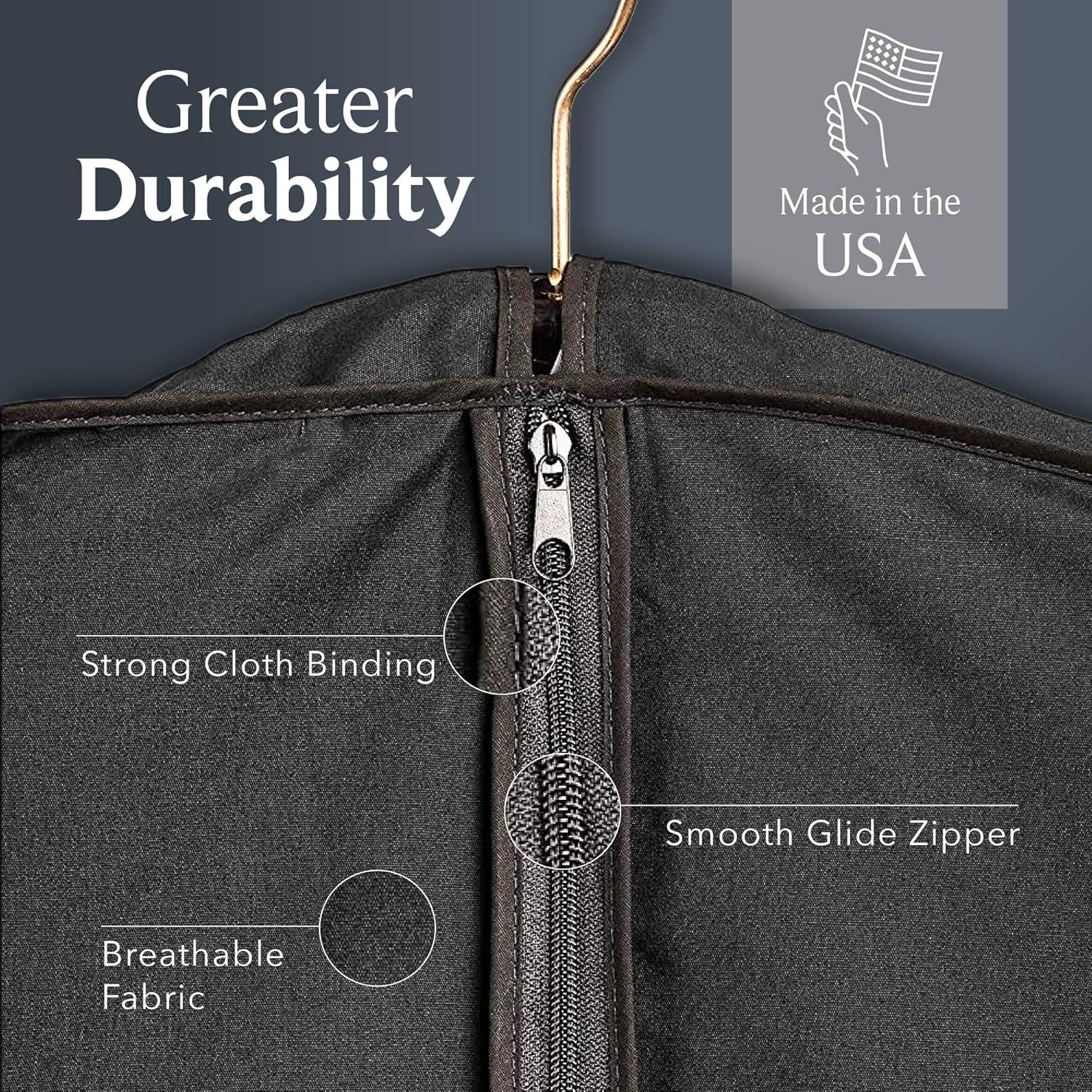 Bolsa de Ropa TUVAINC 45" Algodón Negro para Viajar