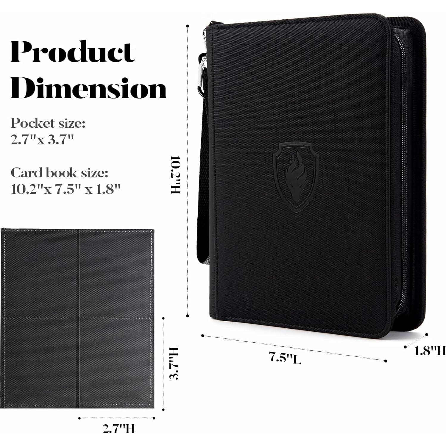 Carpeta de Tarjetas Fabmaker 4 Bolsillos 320 Tarjetas Negra