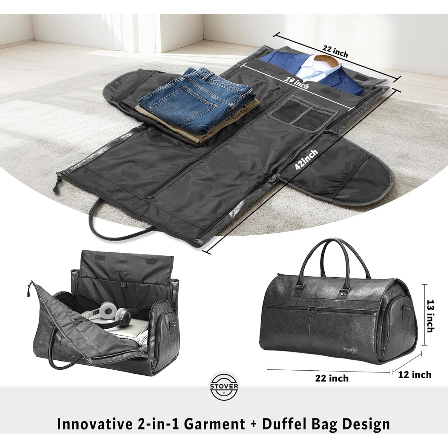 Bolsa de Viaje Duffle STOVER 2-en-1 Grande 57L Negro