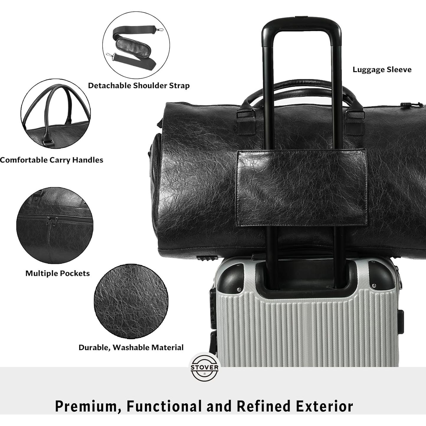 Bolsa de Viaje Duffle STOVER 2-en-1 Grande 57L Negro