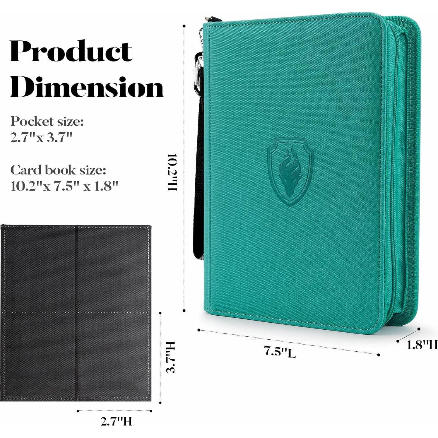 Carpeta de Tarjetas Fabmaker 4 Bolsillos Turquesa 320 Tarjetas