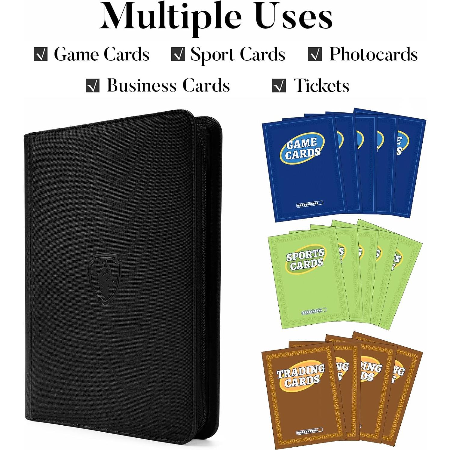 Carpeta de Tarjetas Fabmaker 9 Bolsillos Naranja 360 Capacidad