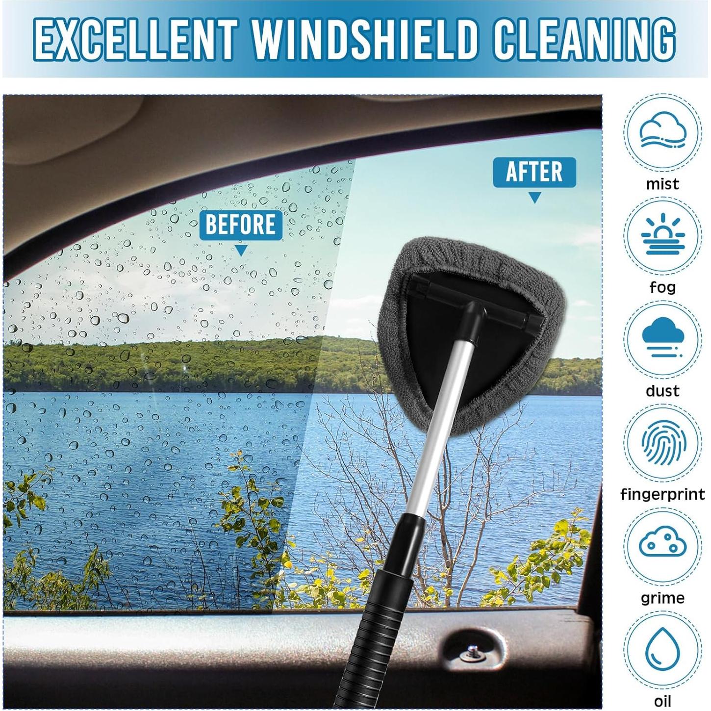 Kit de Limpieza de Parabrisas Baderke 10 Piezas con Mango Extensible