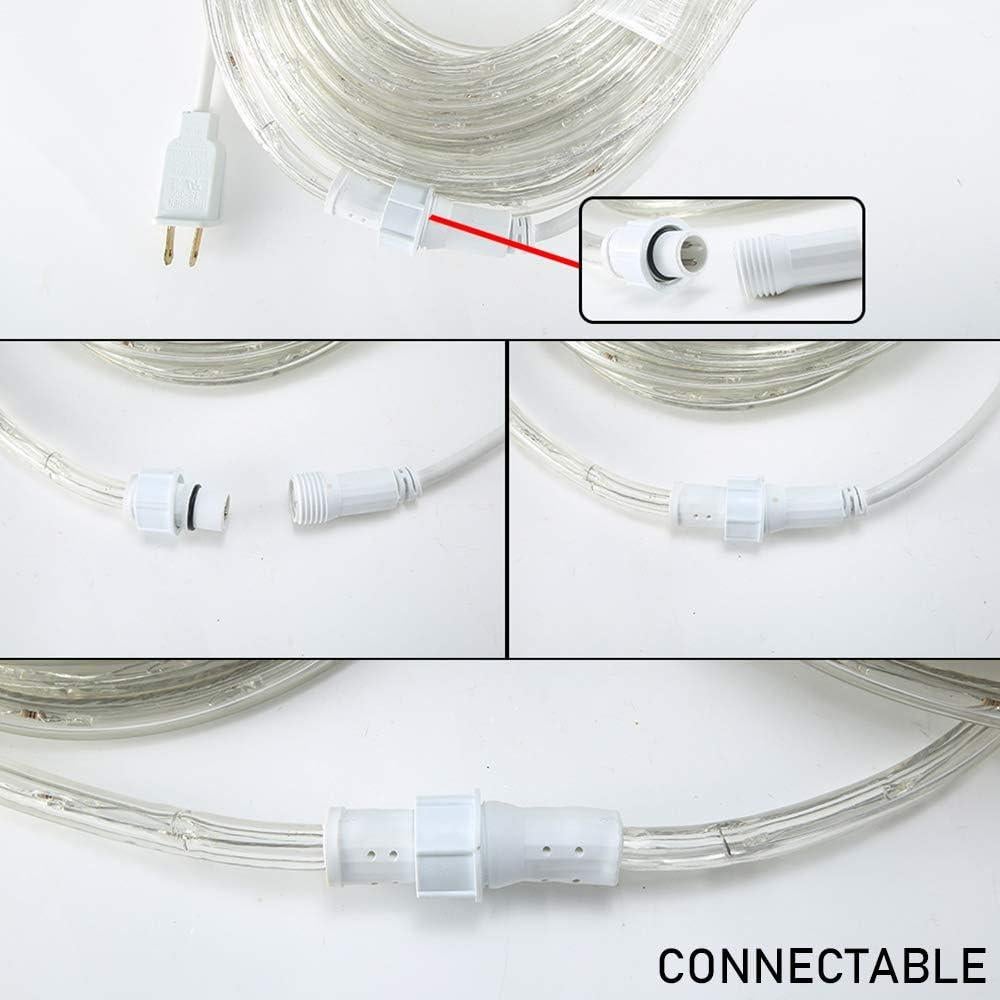 Luces de Cuerda LED 15m DINGFU Impermeables Conectables Blancas