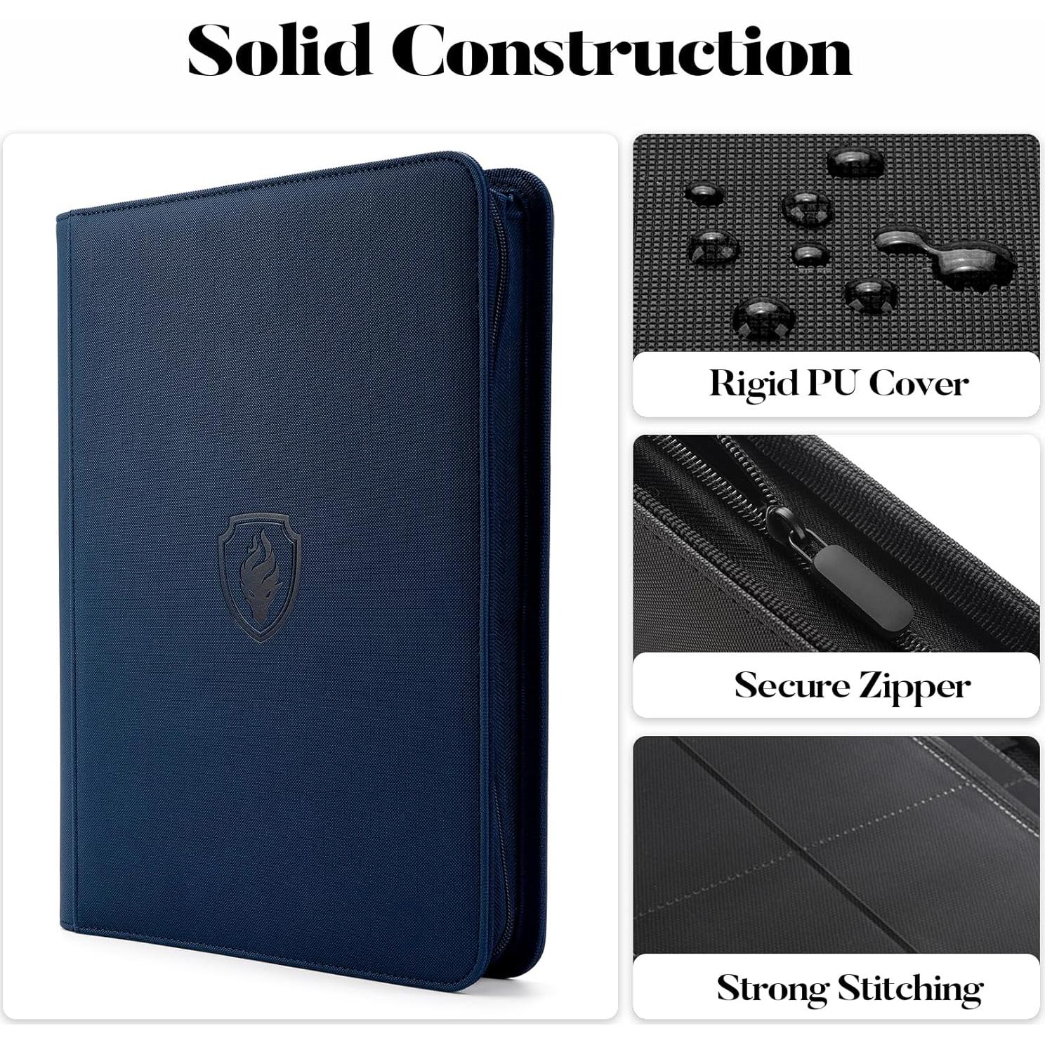 Carpeta de Cartas Fabmaker 9 Bolsillos Azul Marino