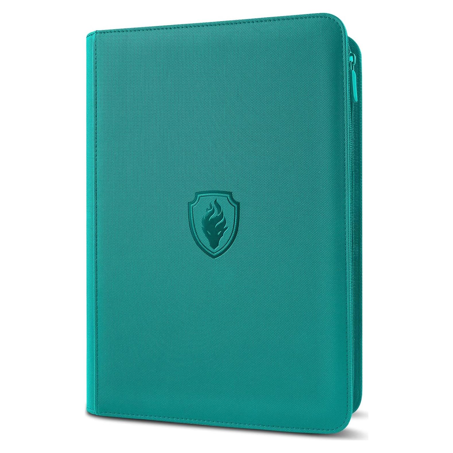 Carpeta de Tarjetas Fabmaker 9 Bolsillos Turquesa 360 Capacidad