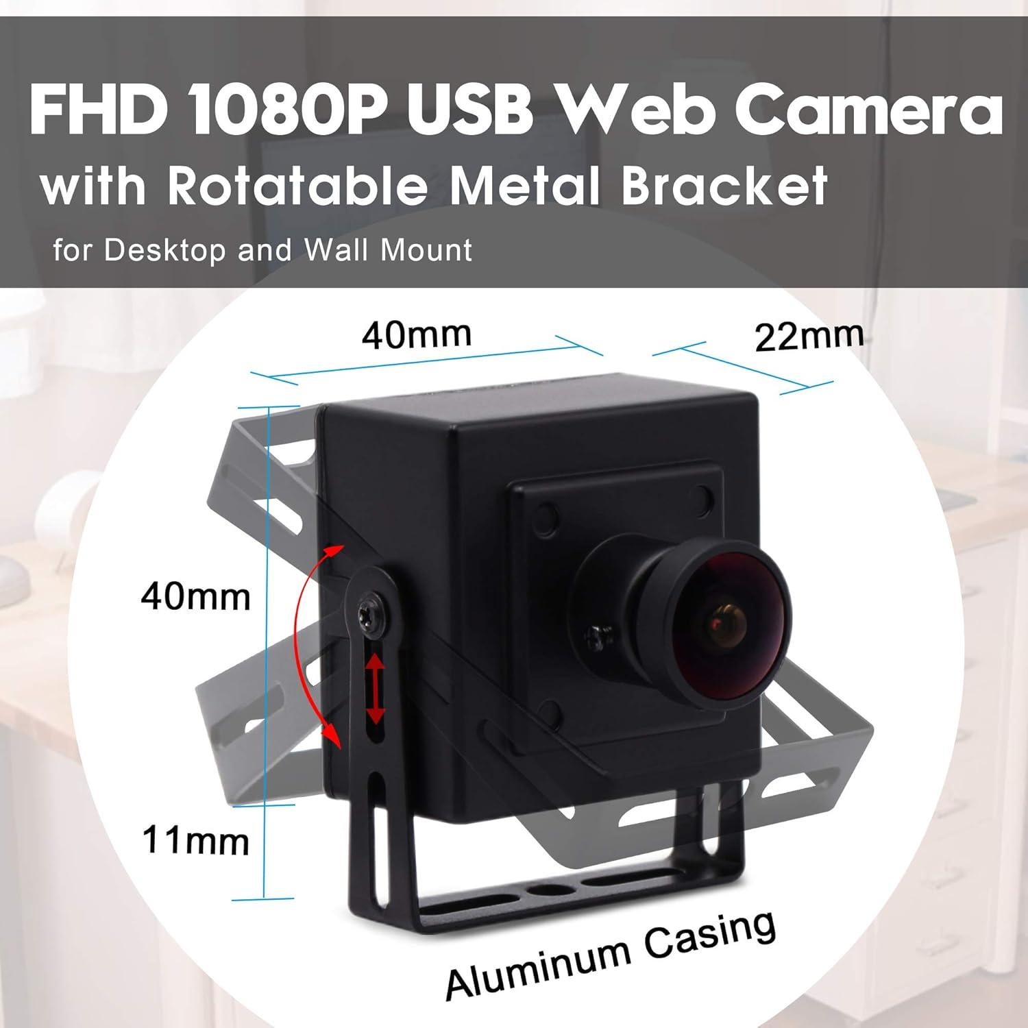 Cámara USB SVPRO 1080P Mini con Lente Gran Angular 170°