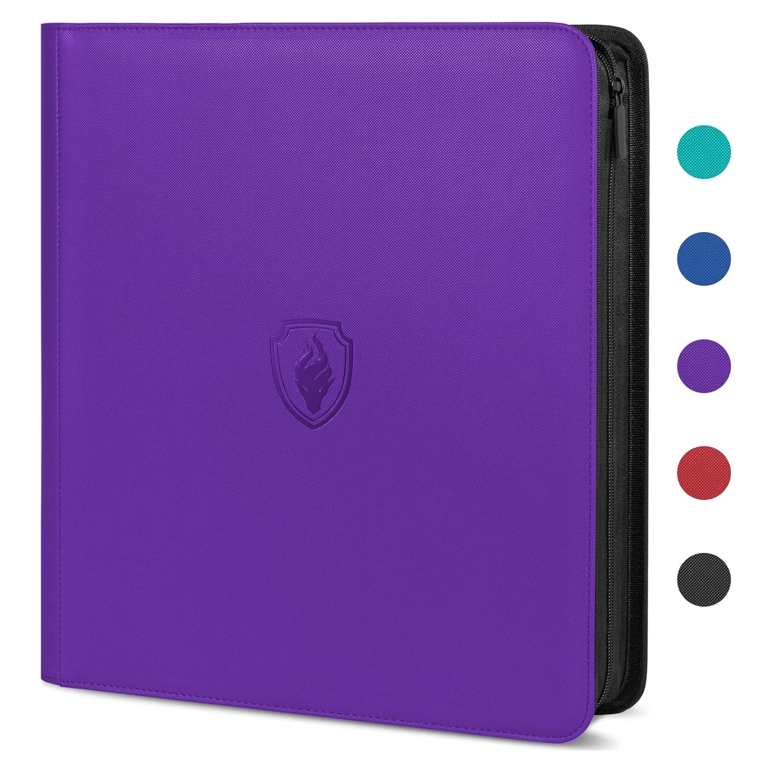 Carpeta de Tarjetas Fabmaker 12 Bolsillos PU Púrpura