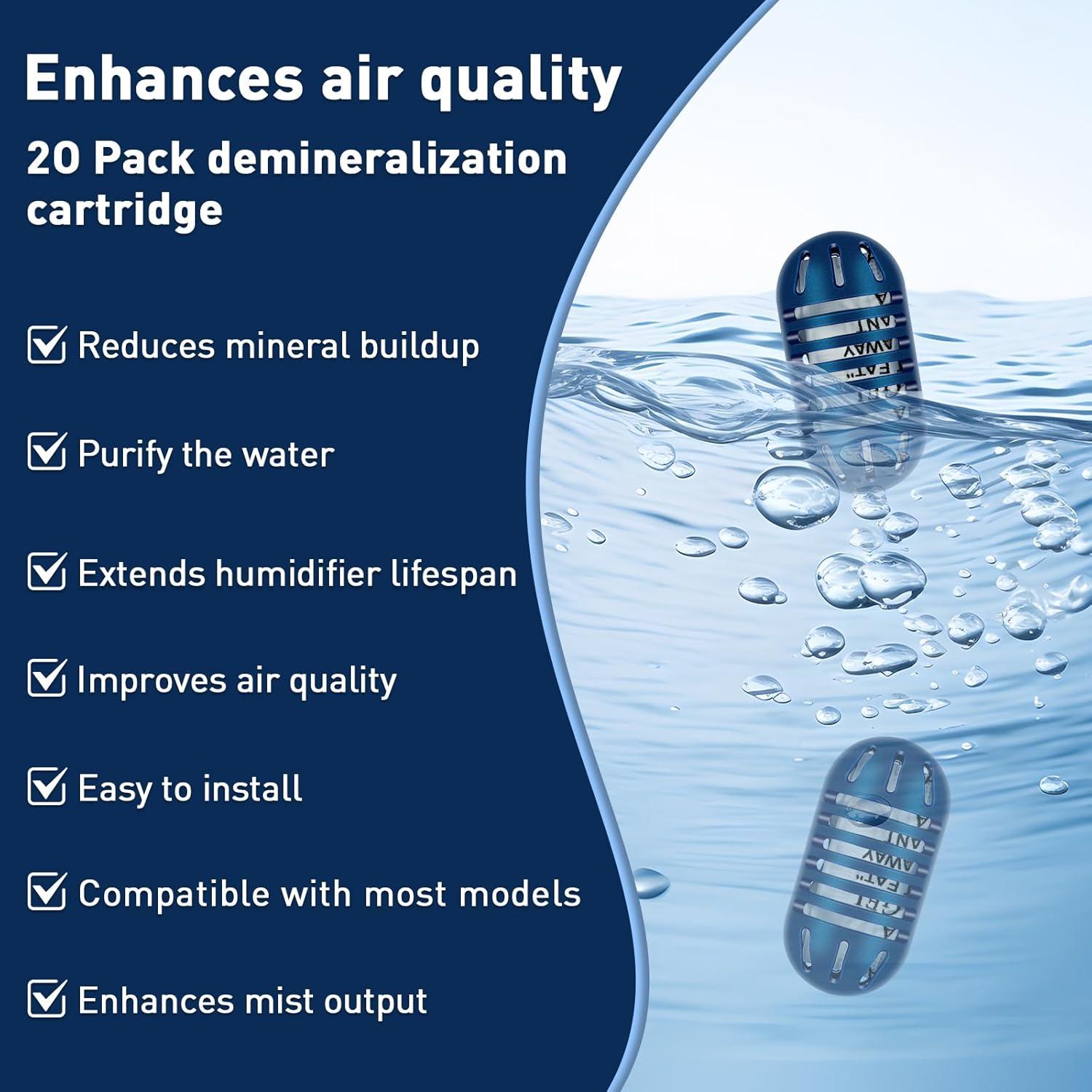 20 Filtros de Reemplazo Desmineralización PINREK para Humidificadores