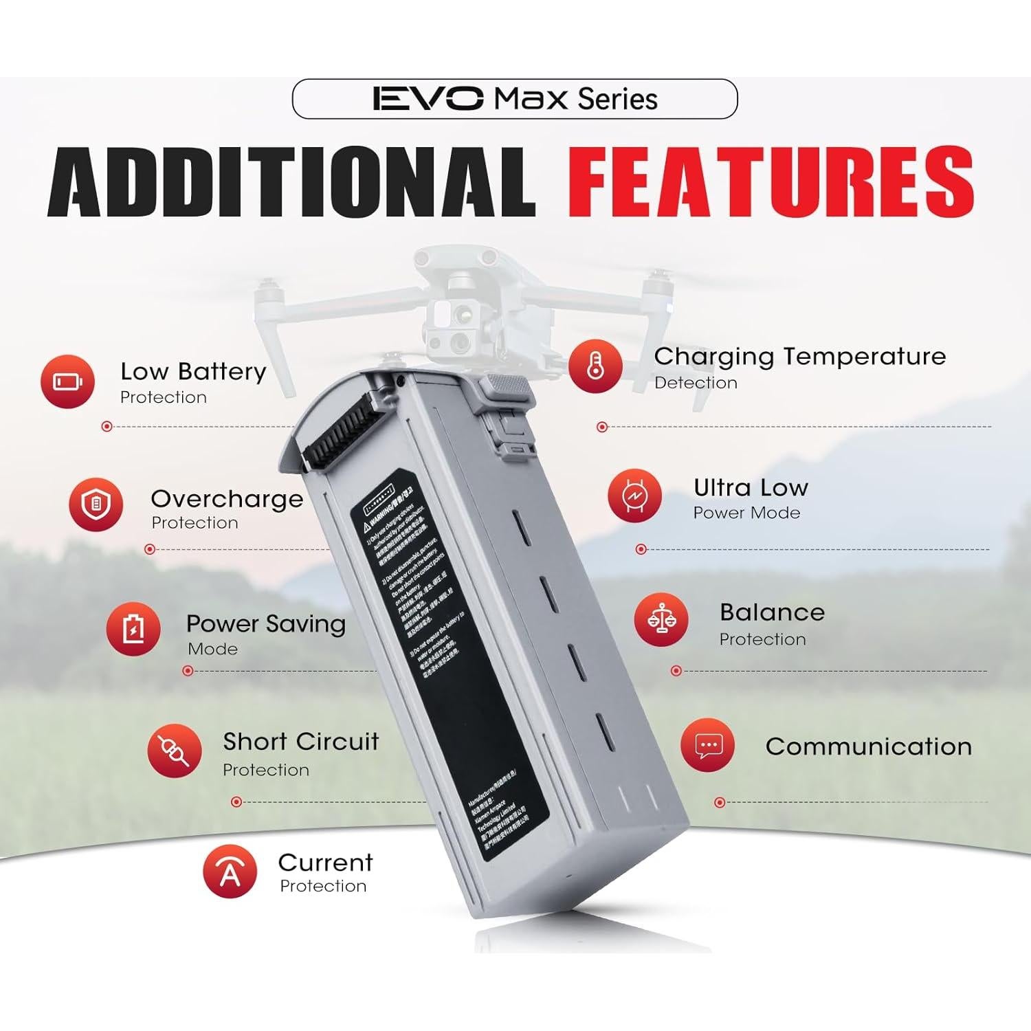 Batería Autel EVO Max 4T 8070mAh Intercambiable 42min Vuelo