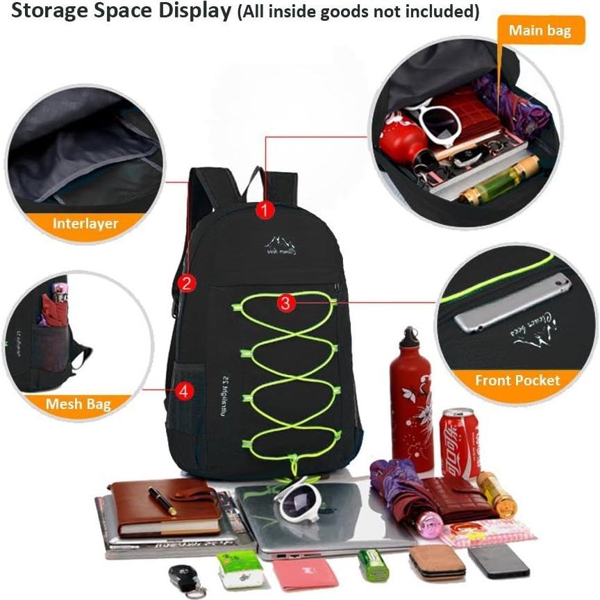 Mochila de Senderismo Compacta CLEVER BEES 25L Resistente al Agua