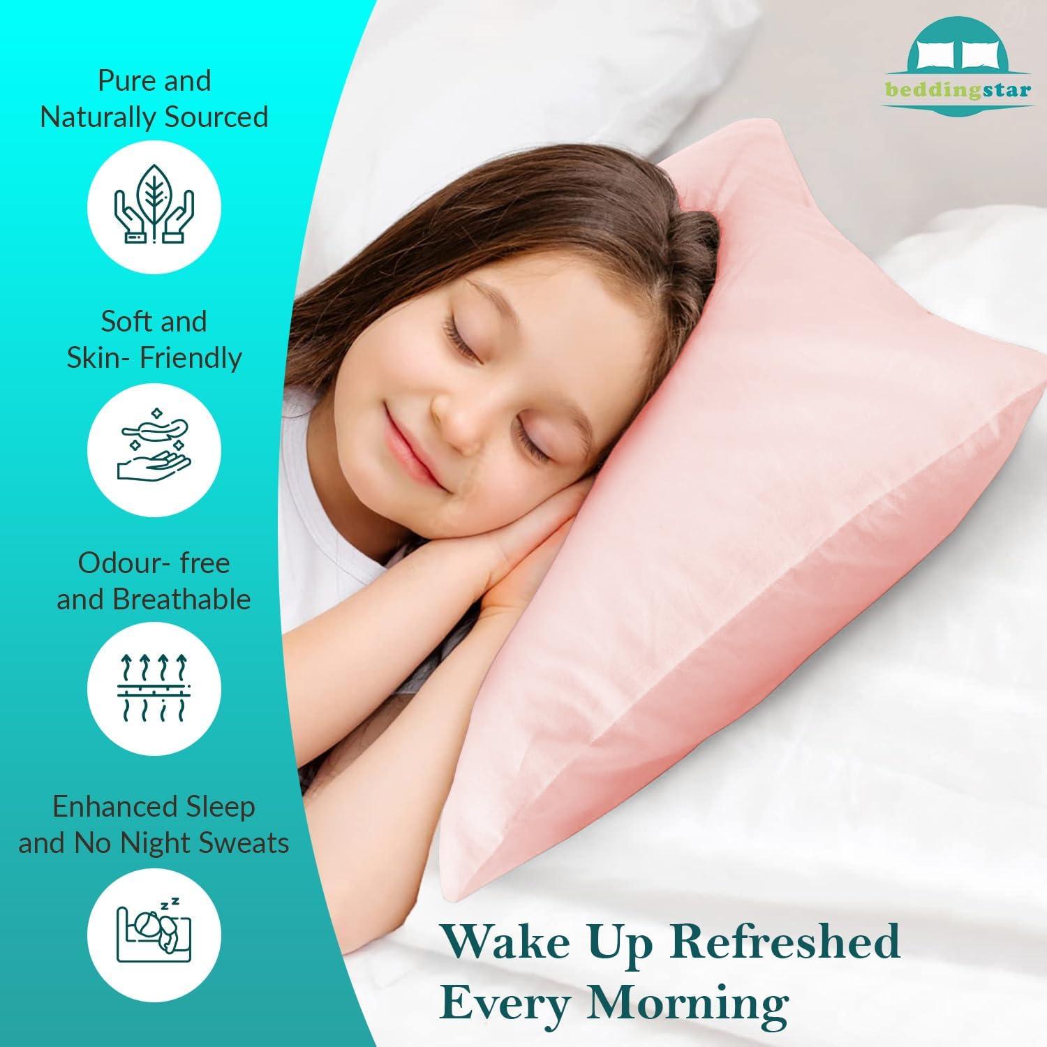 Funda de Almohada de Viaje Beddingstar Rosa Pálido 2 Piezas 600 Hilos