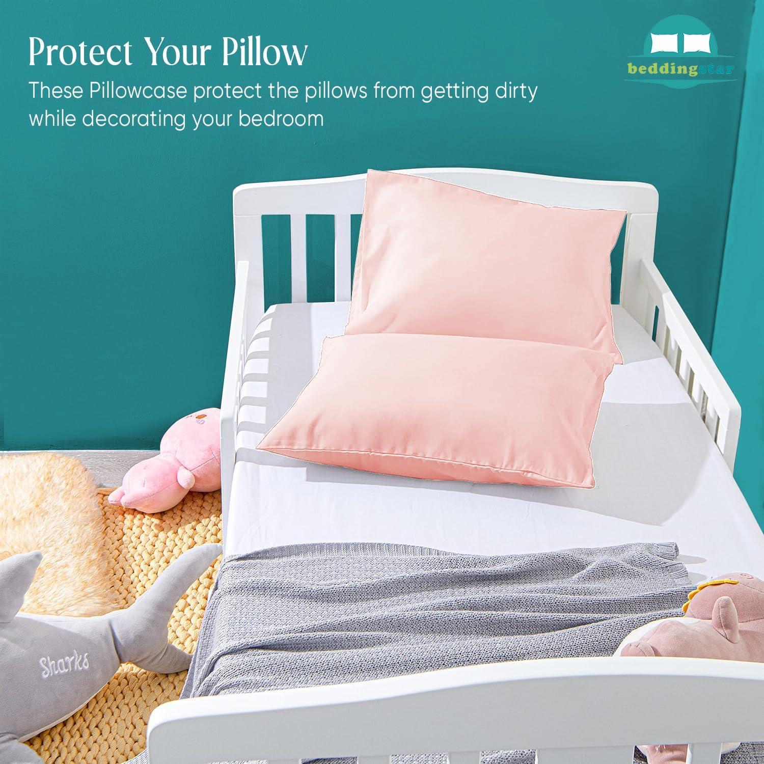 Funda de Almohada de Viaje Beddingstar Rosa Pálido 2 Piezas 600 Hilos