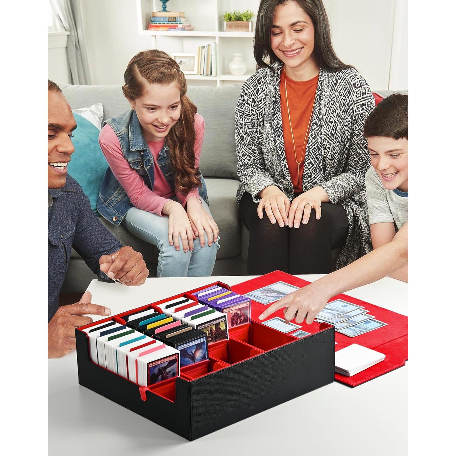 Caja de Almacenamiento de Cartas ZLCA 3000+ Cartas Negro/Rojo
