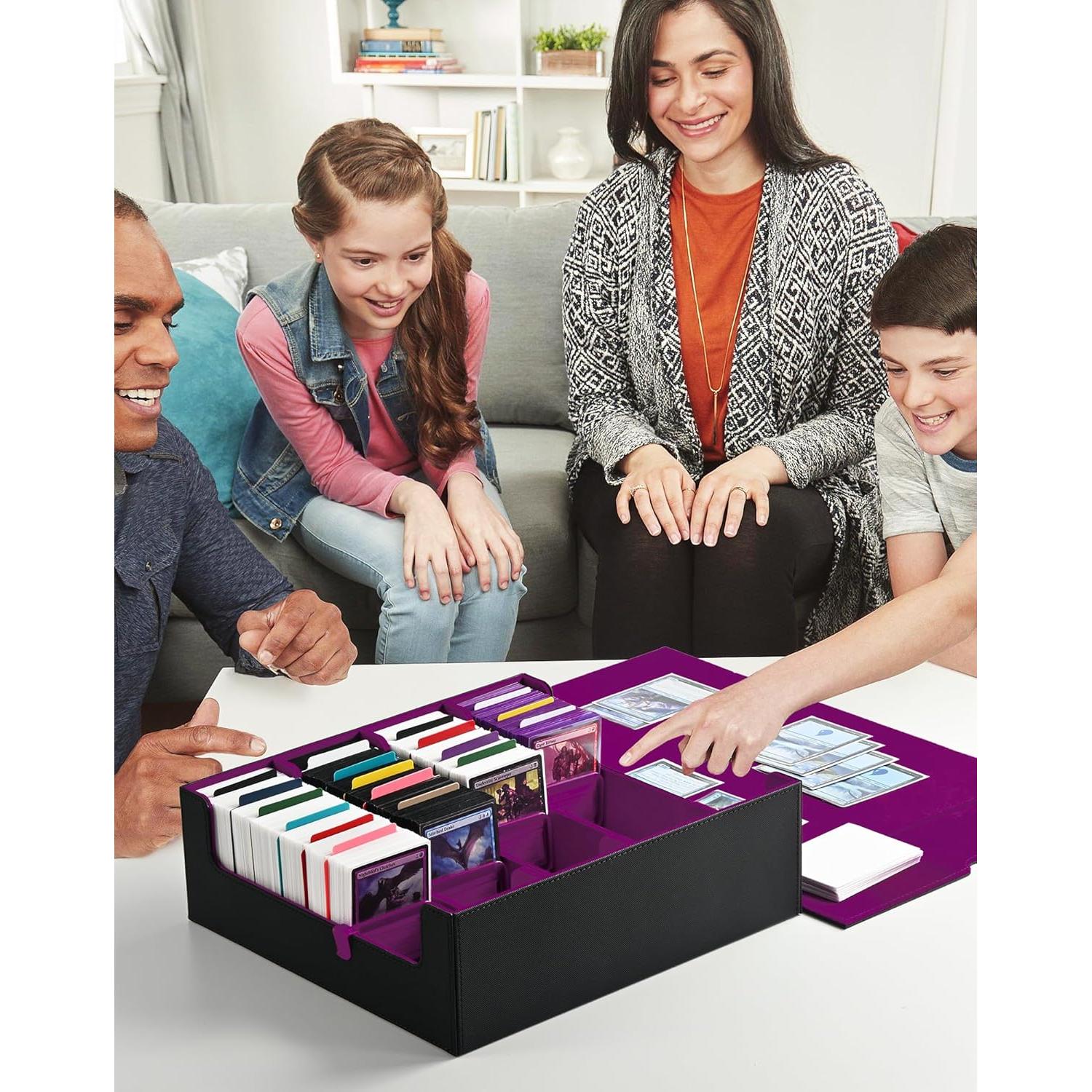 Caja de Almacenamiento de Cartas ZLCA 3000+ Cartas Negra/Púrpura