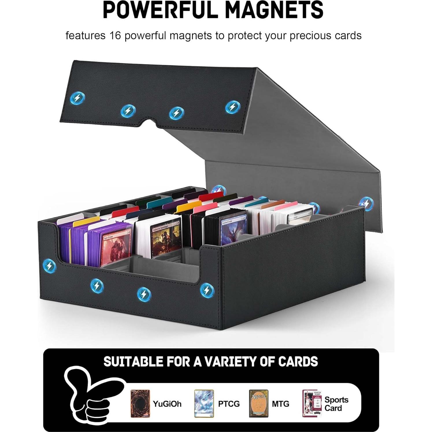 Caja de Almacenamiento de Cartas ZLCA 3000+ Cartas Negra