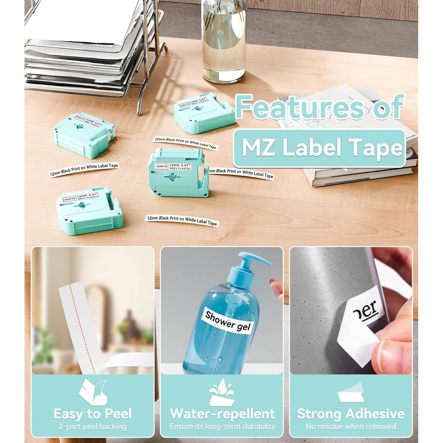 Cinta de Etiqueta Vixic M-K231 Compatible 12mm 2 Unidades